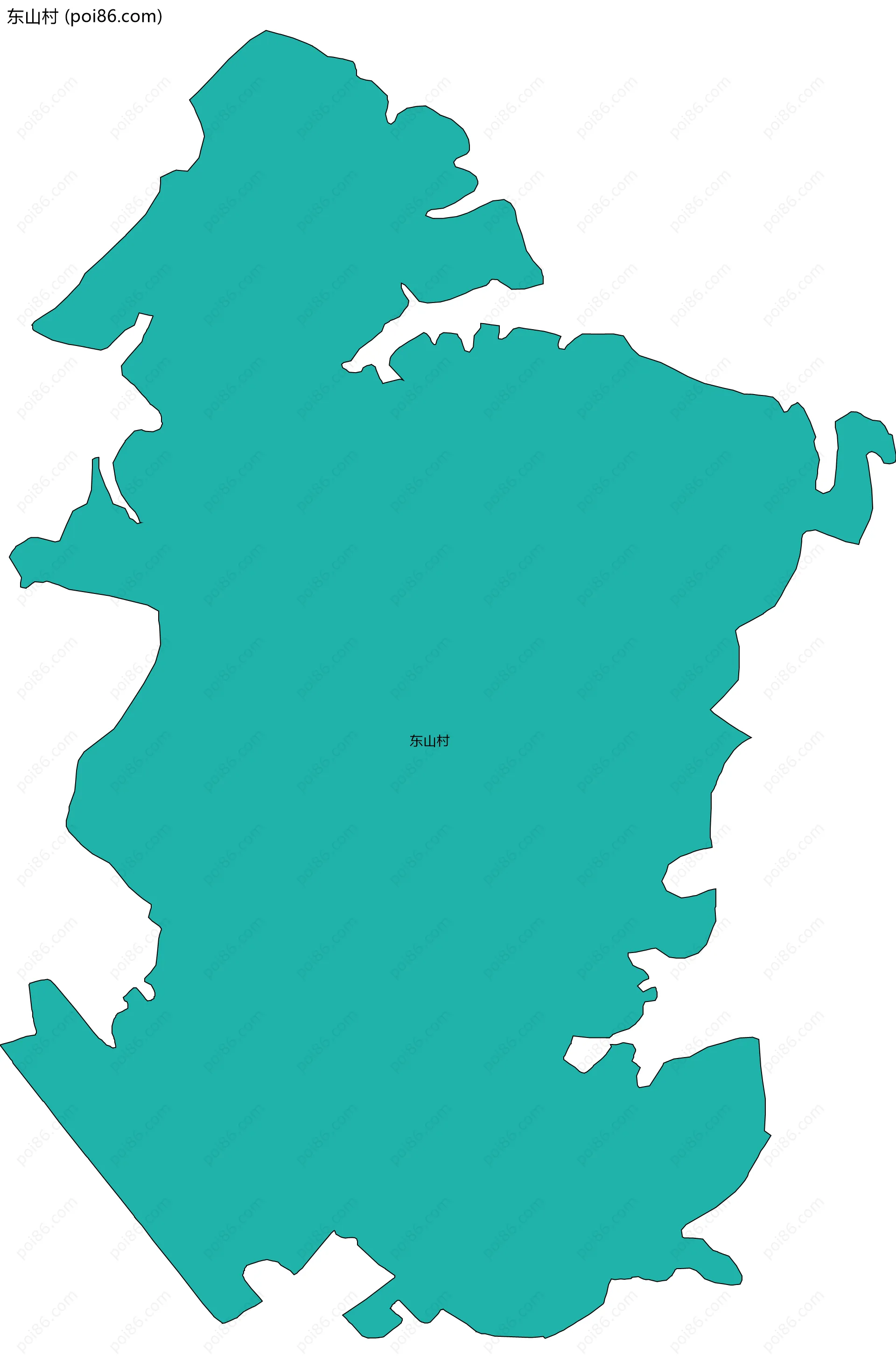 东山村边界地图