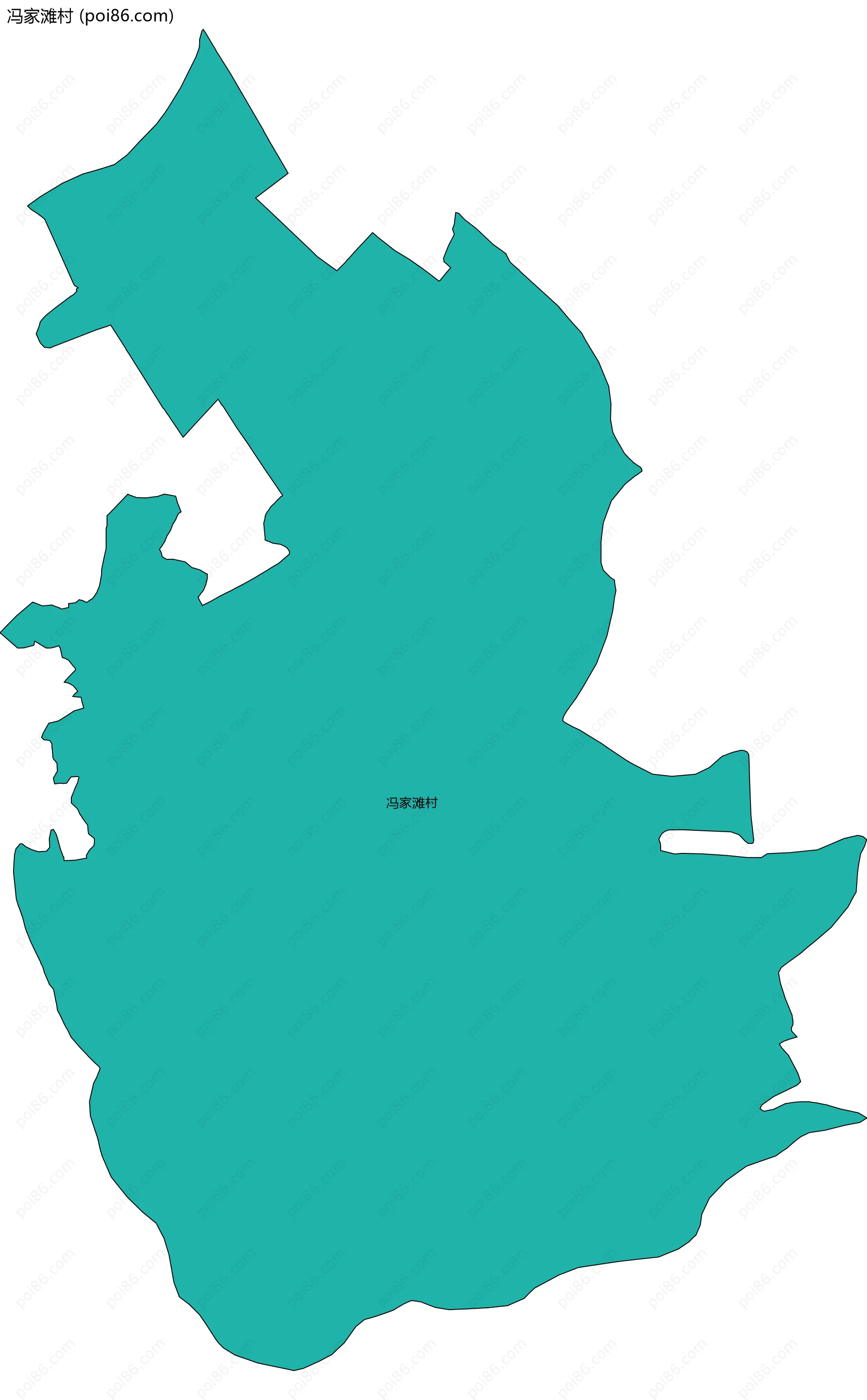 冯家滩村边界地图