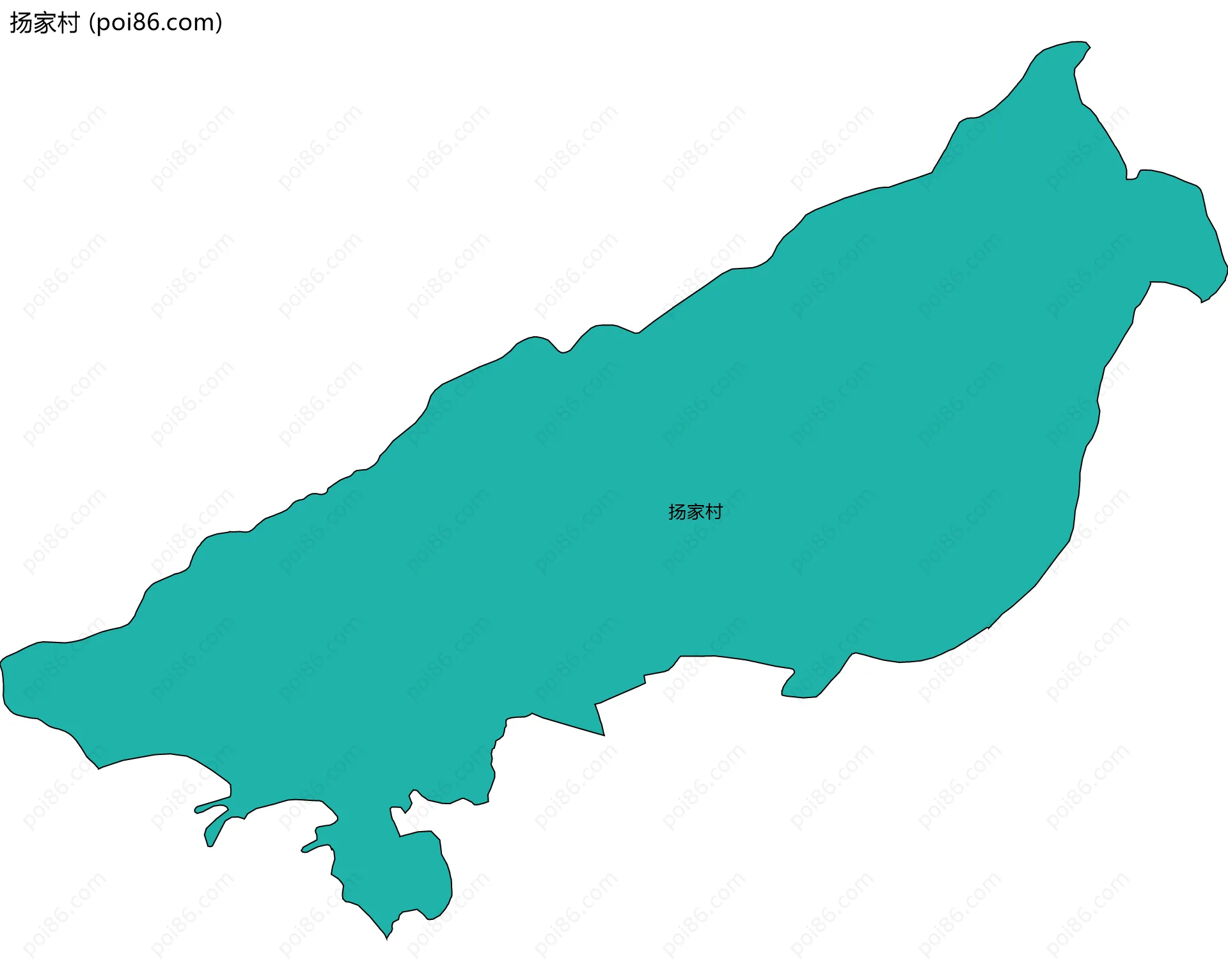 扬家村边界地图