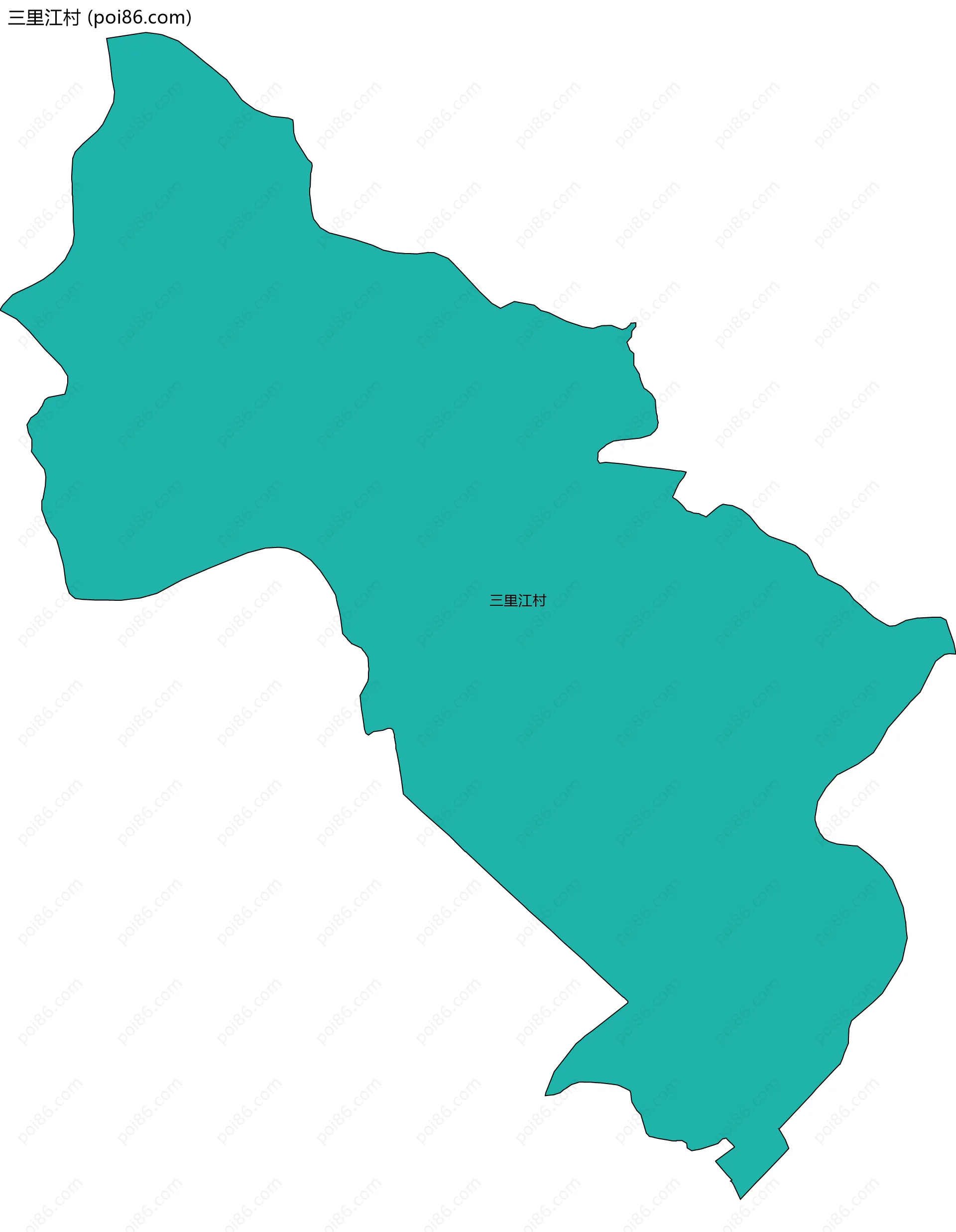 三里江村边界地图