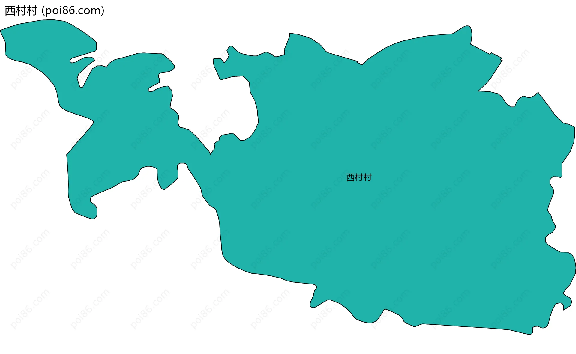 西村村边界地图