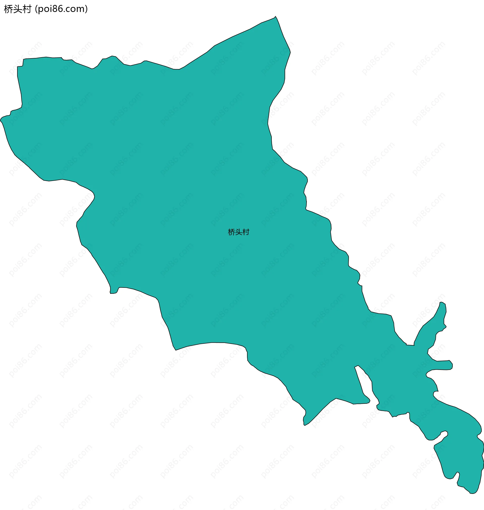 桥头村边界地图