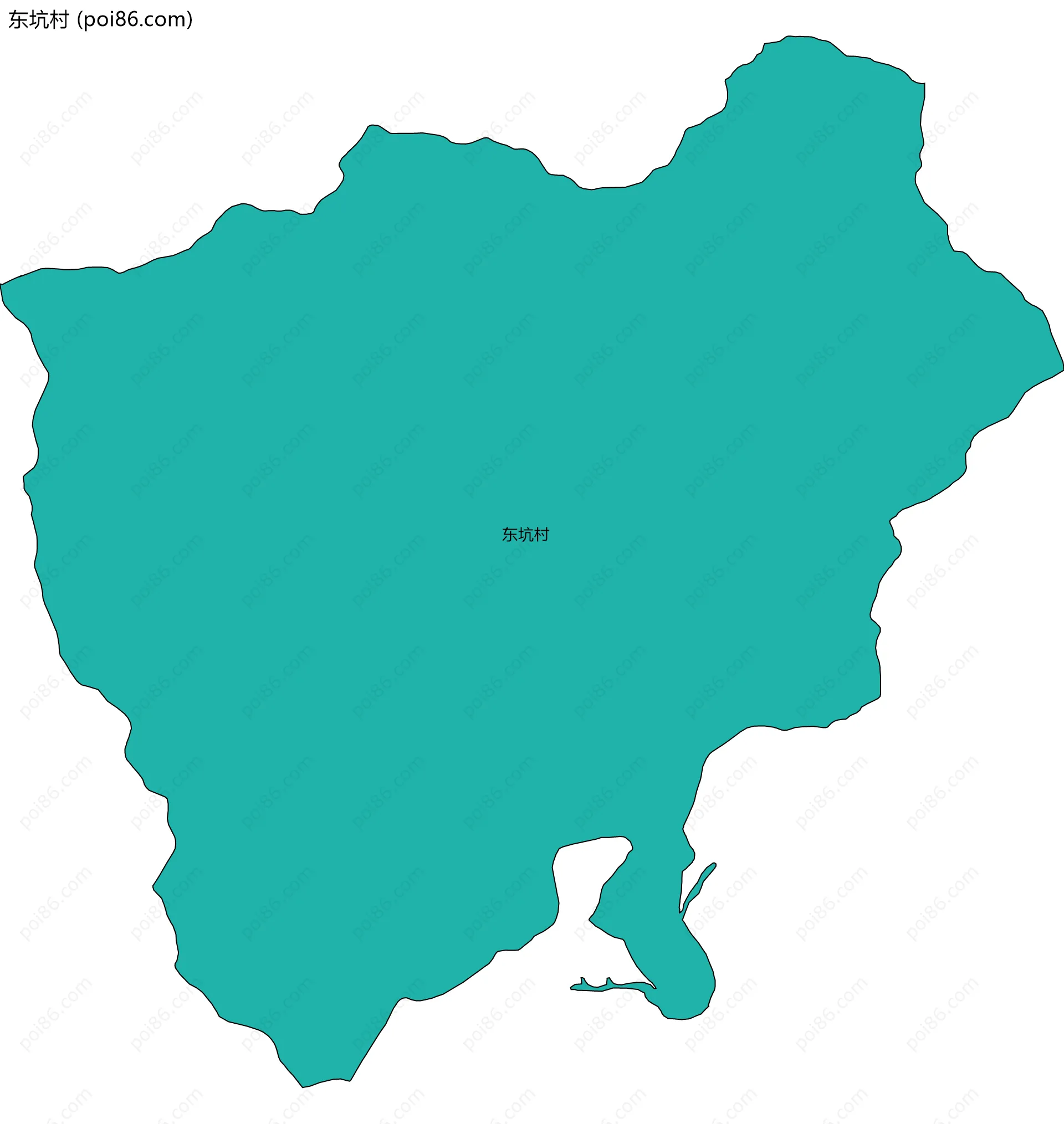 东坑村边界地图