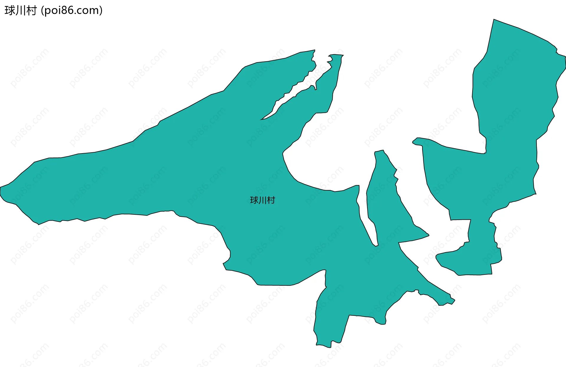 球川村边界地图