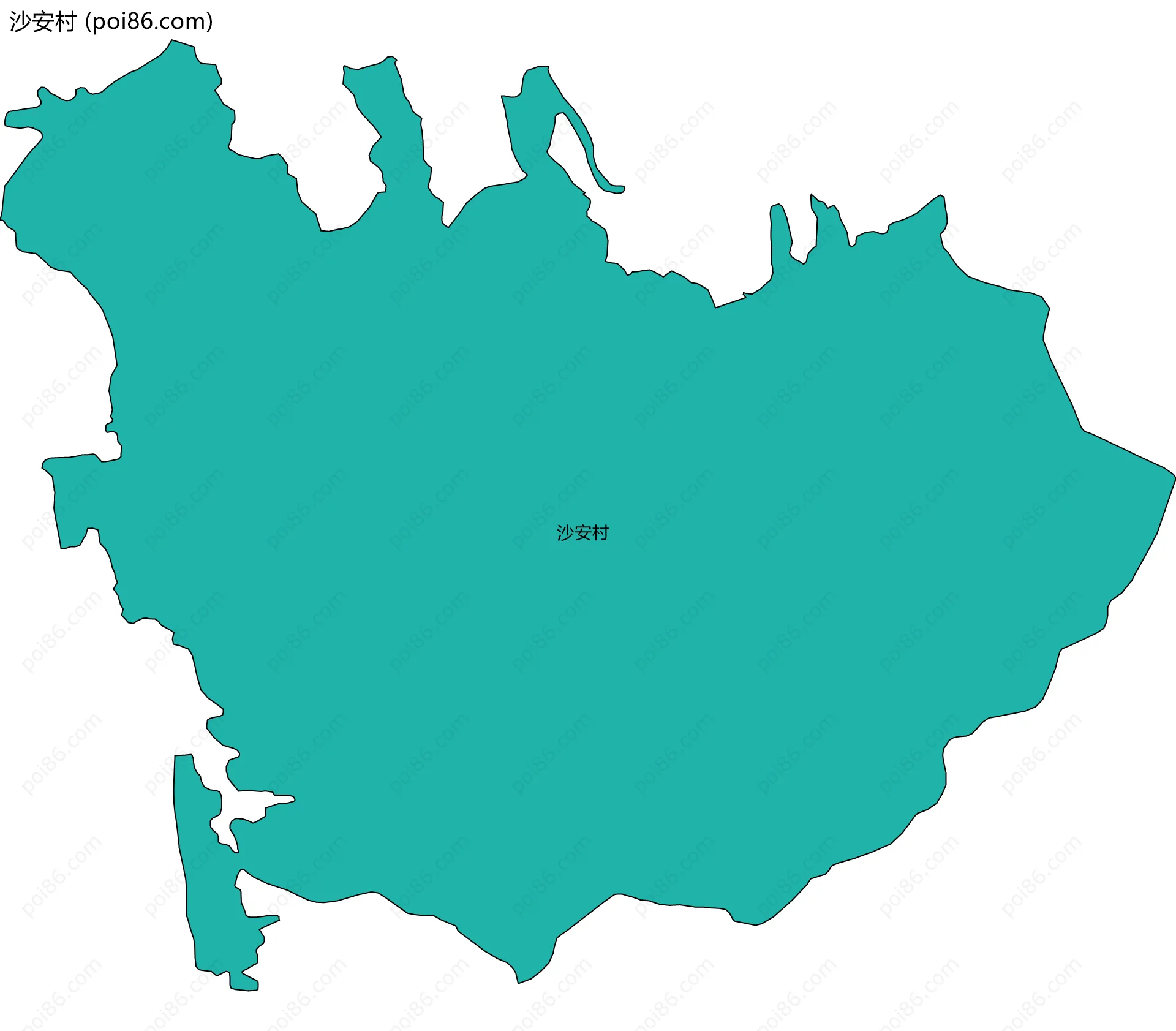 沙安村边界地图