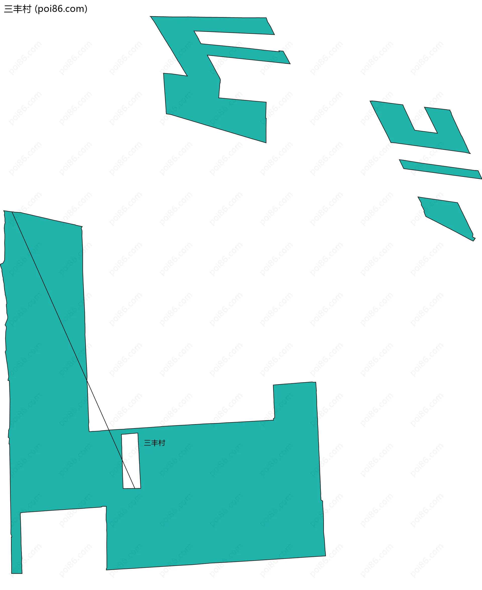 三丰村边界地图