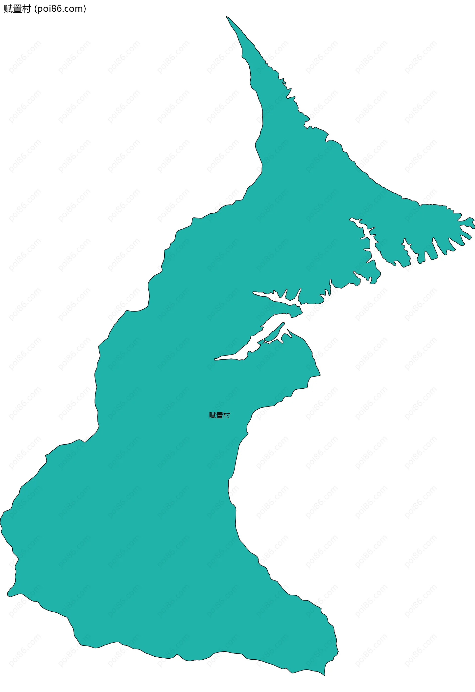 赋置村边界地图