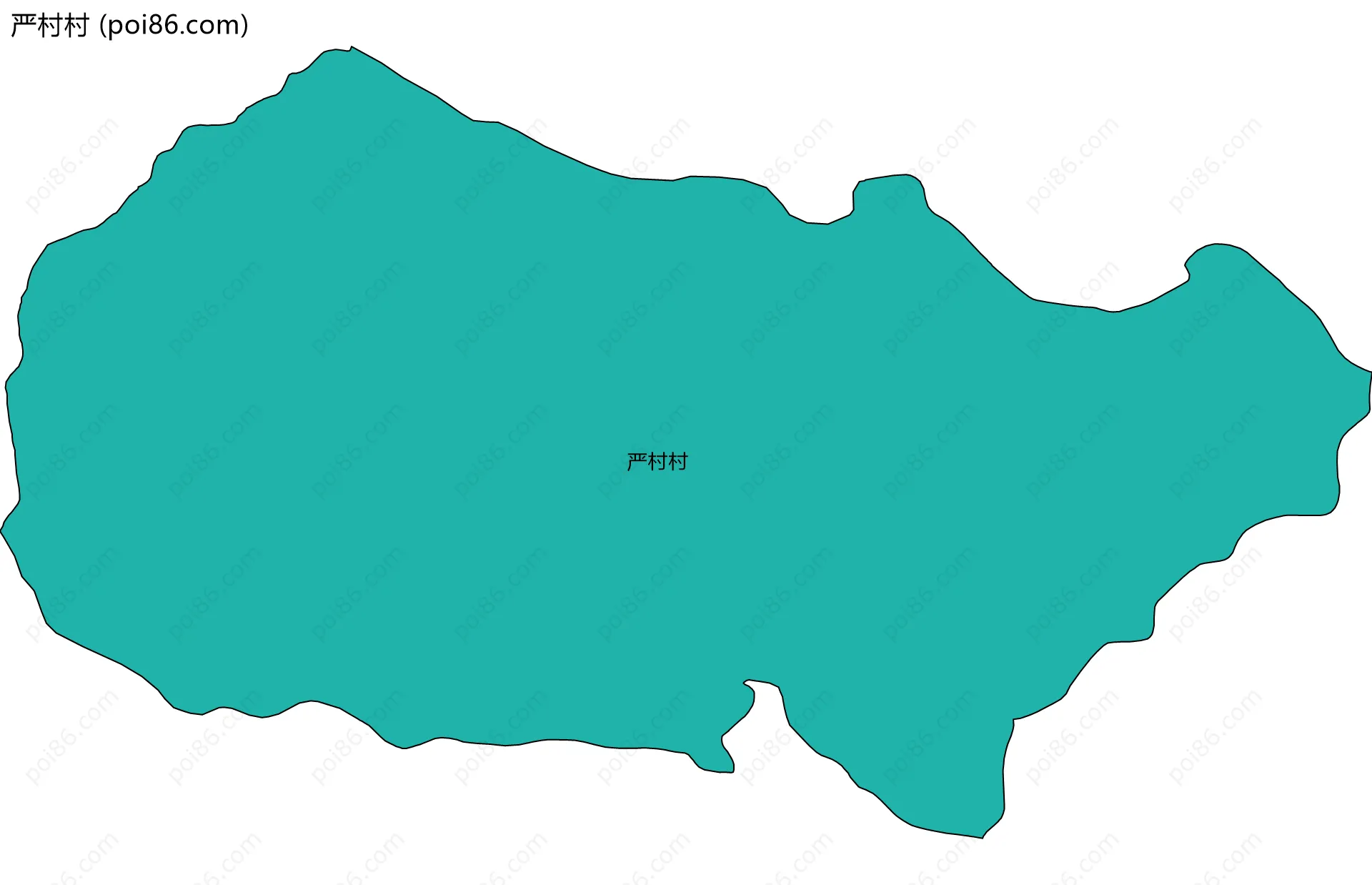 严村村边界地图