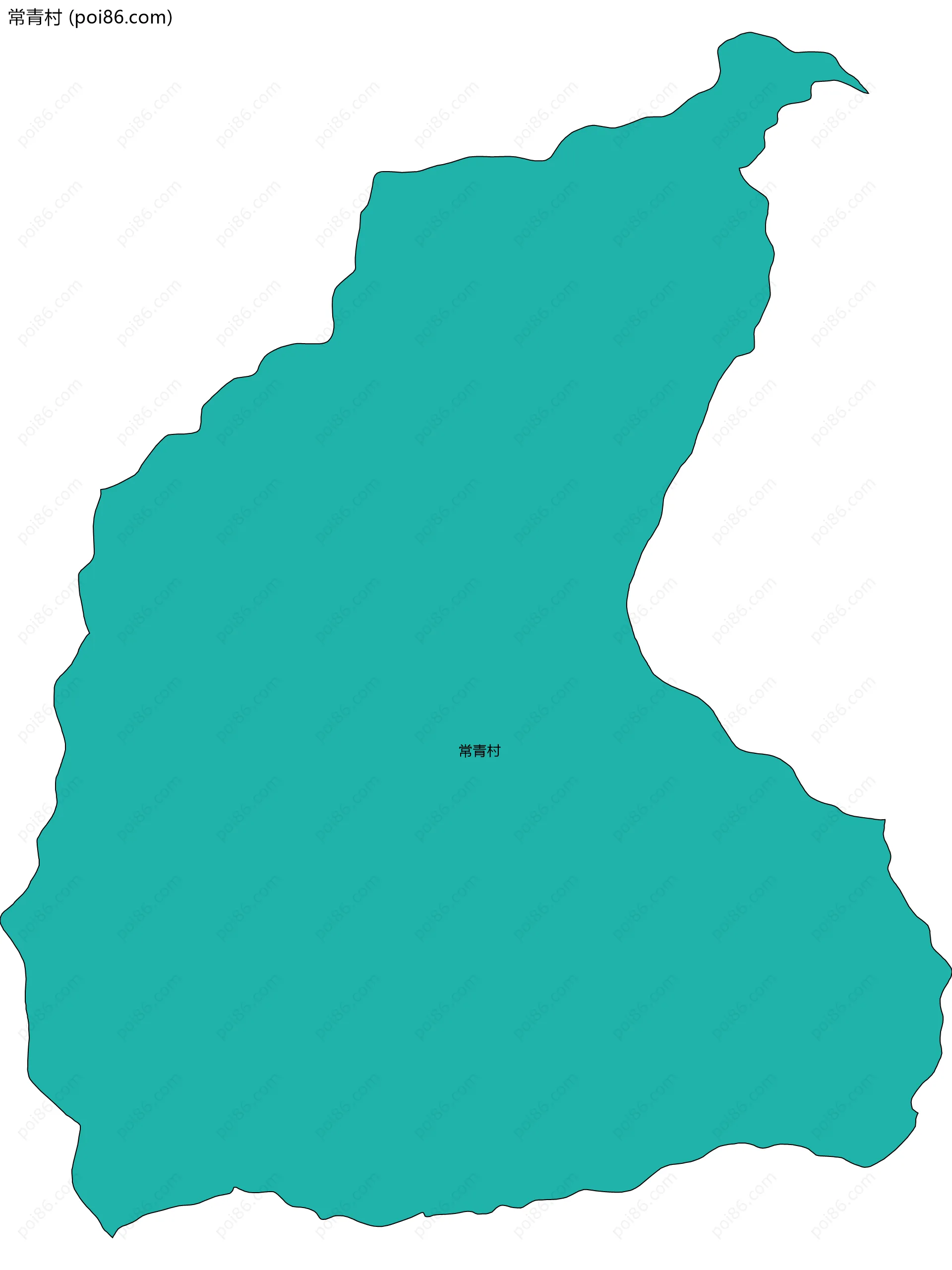常青村边界地图
