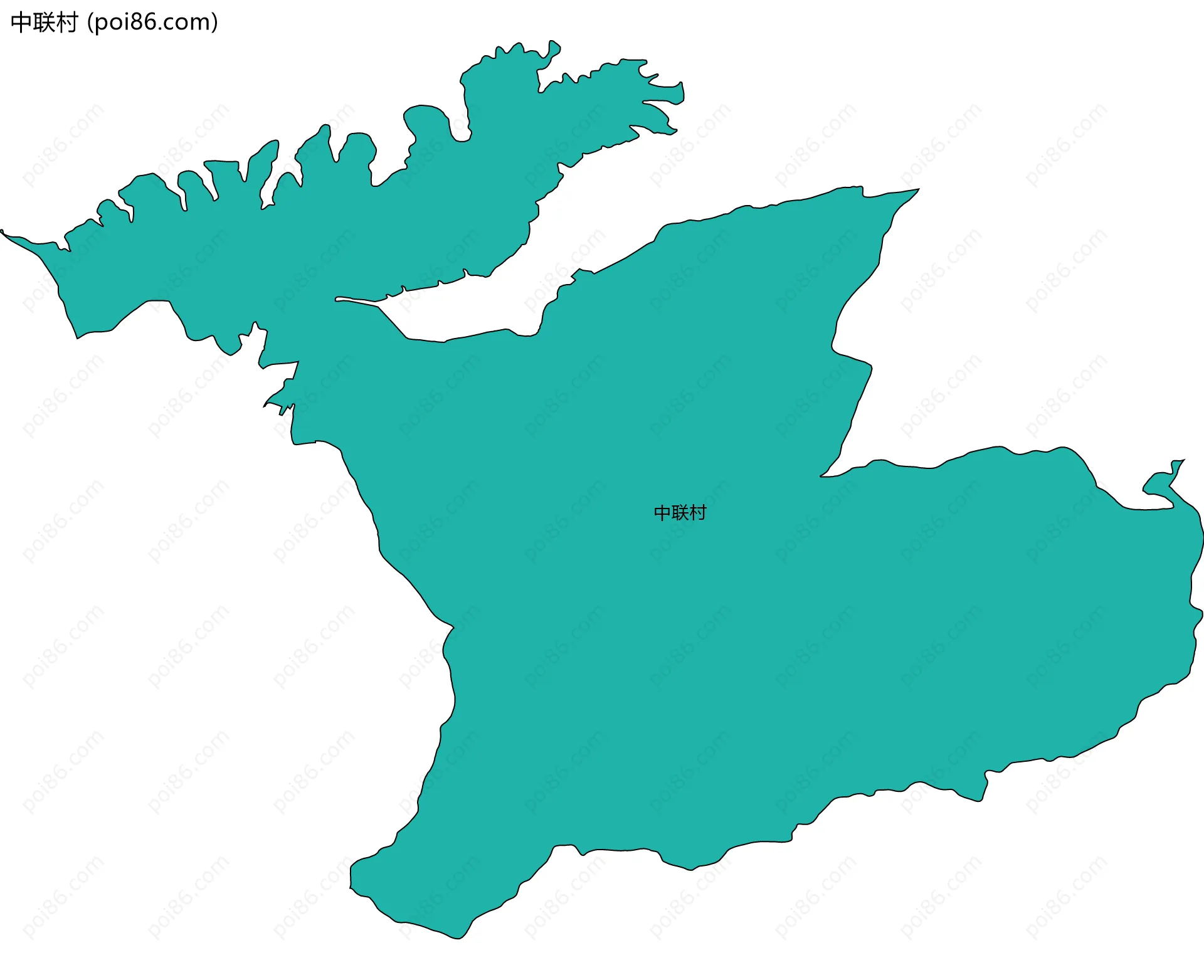 中联村边界地图