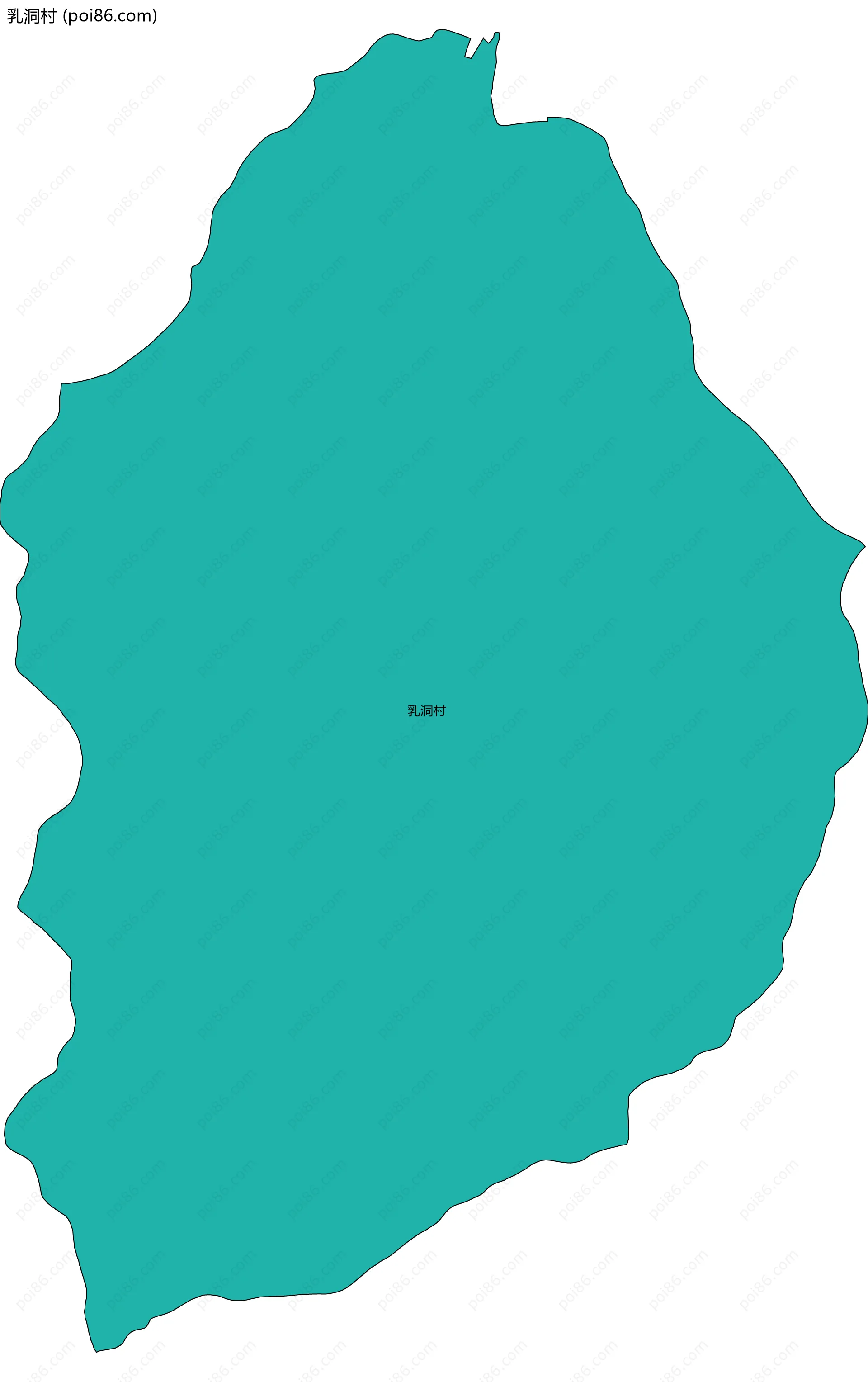 乳洞村边界地图