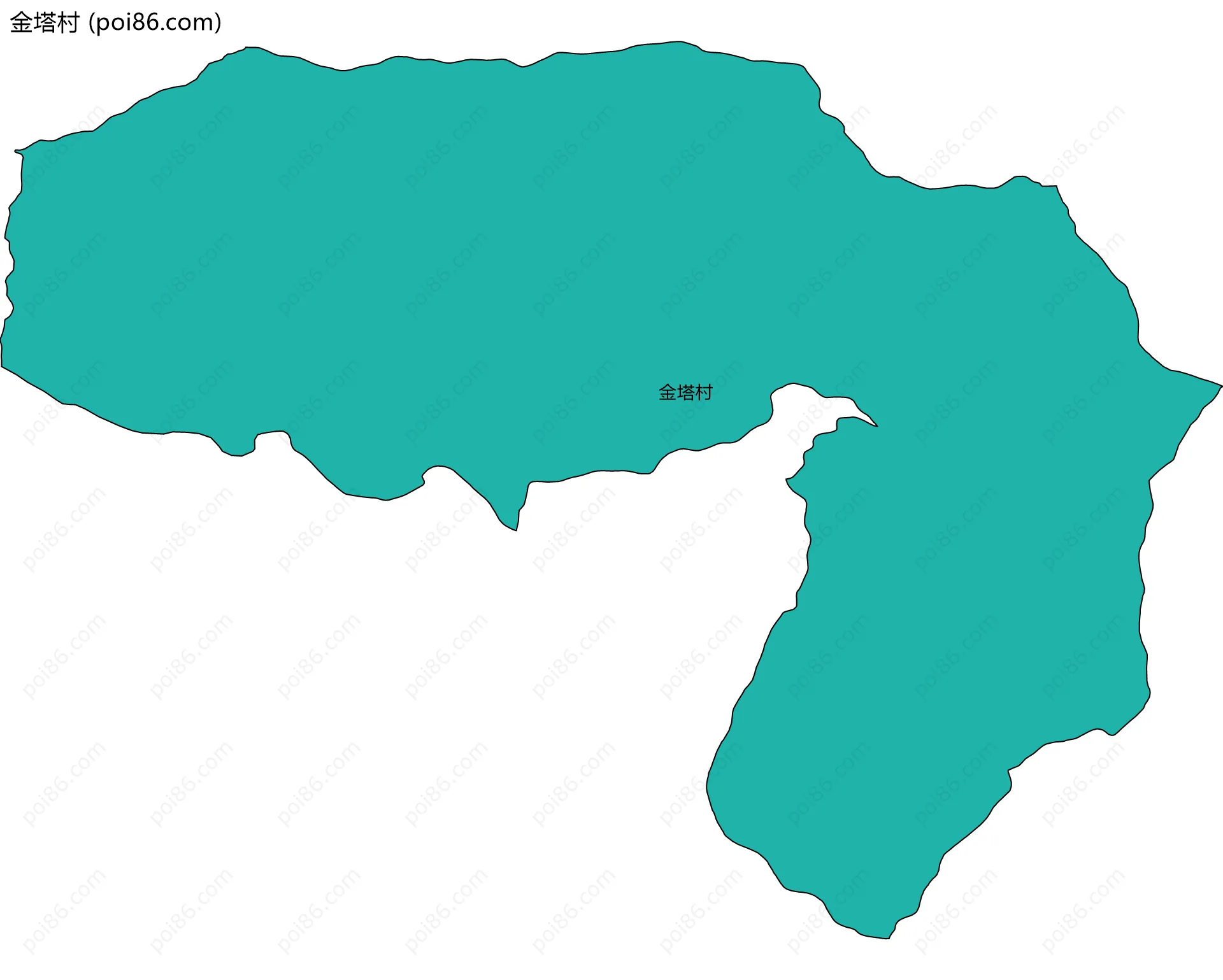 金塔村边界地图
