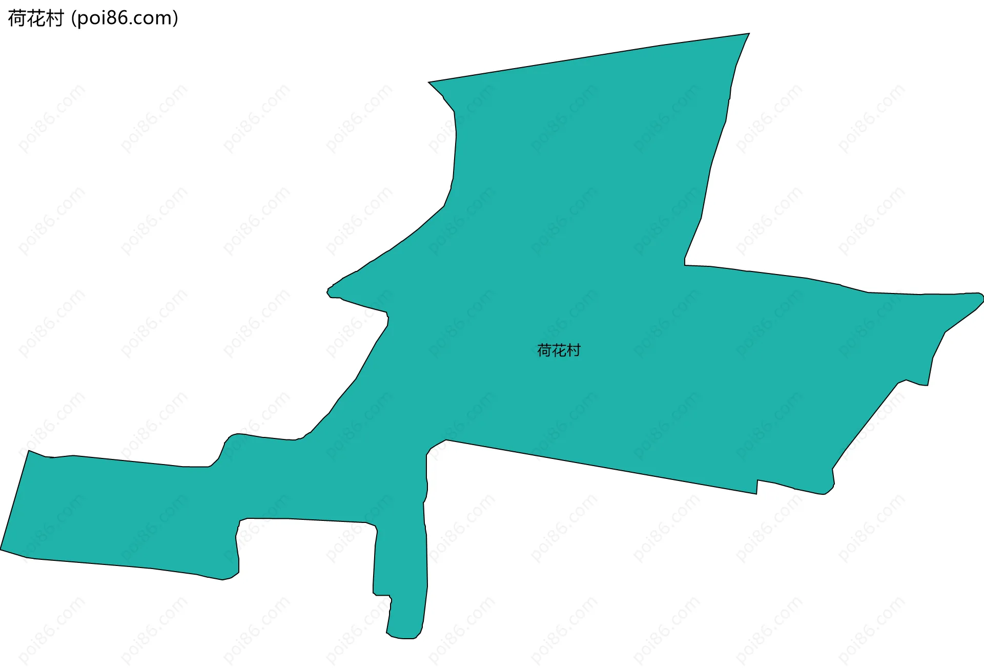 荷花村边界地图