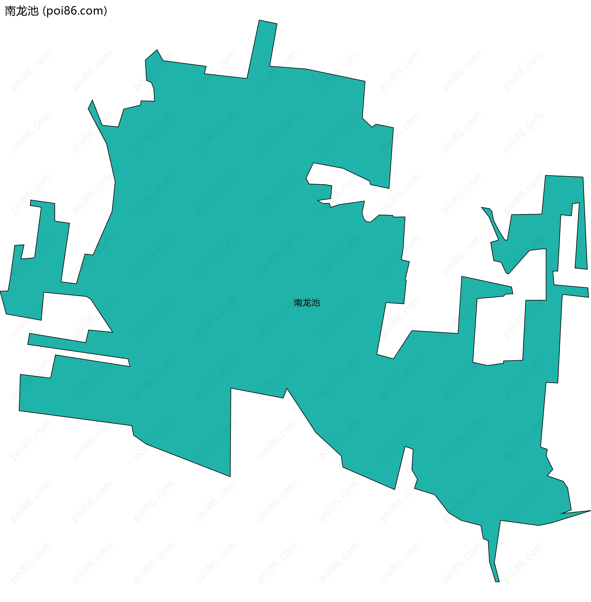 南龙池边界地图