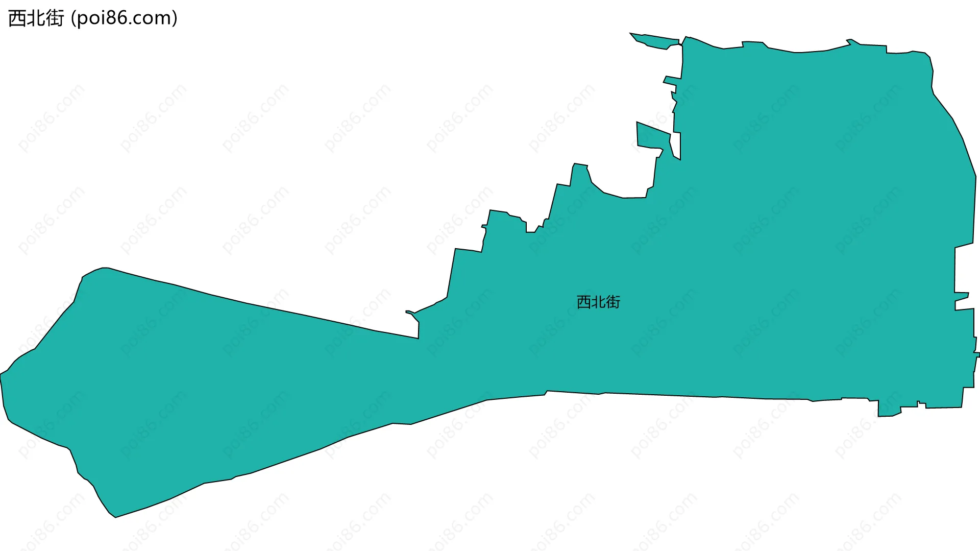 西北街边界地图