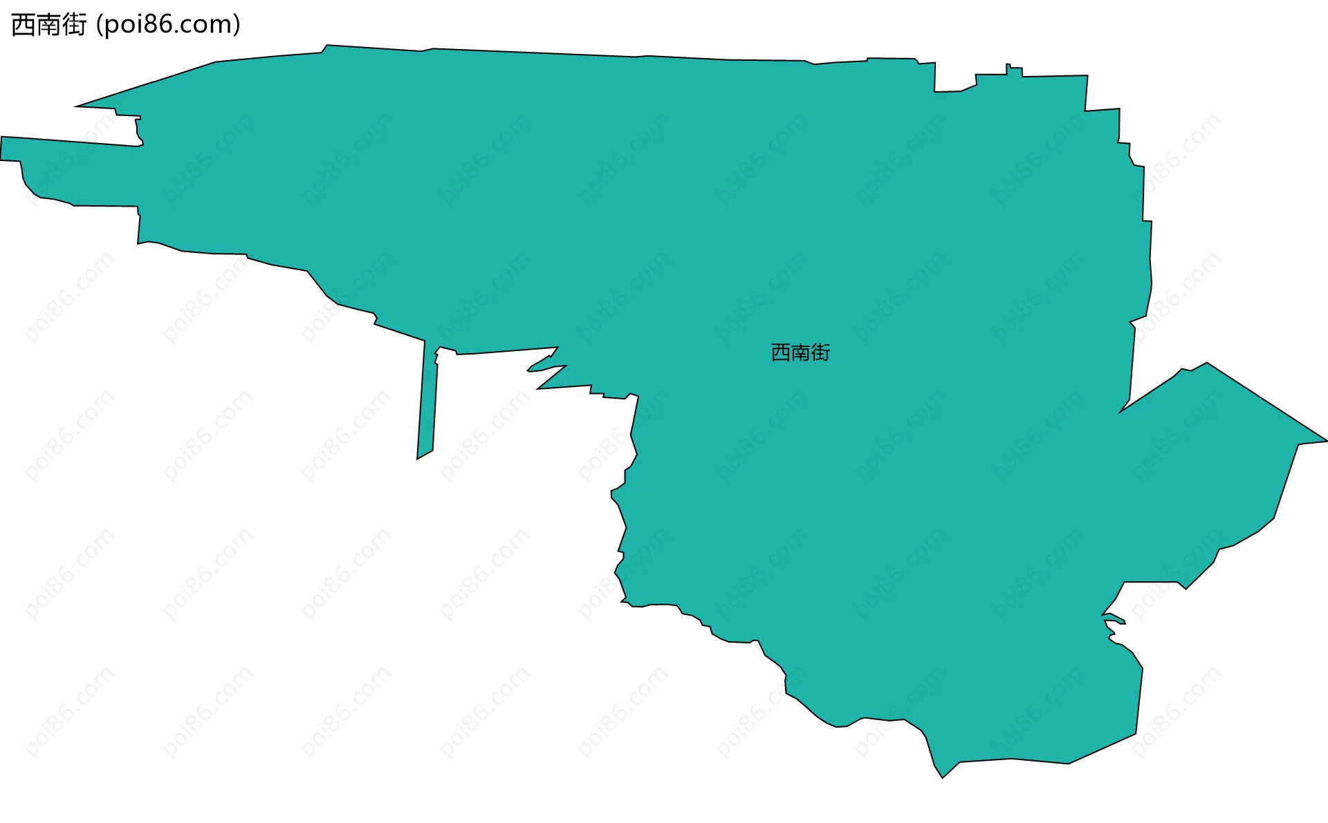 西南街边界地图