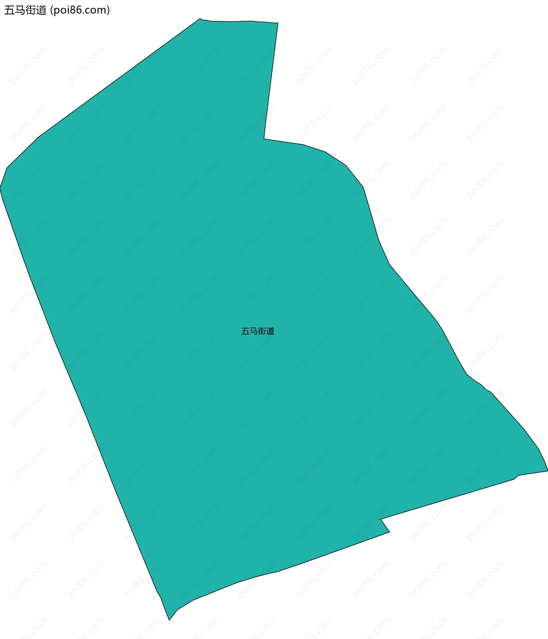 五马街道边界地图