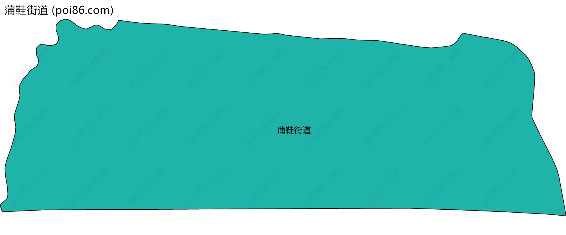 蒲鞋街道边界地图