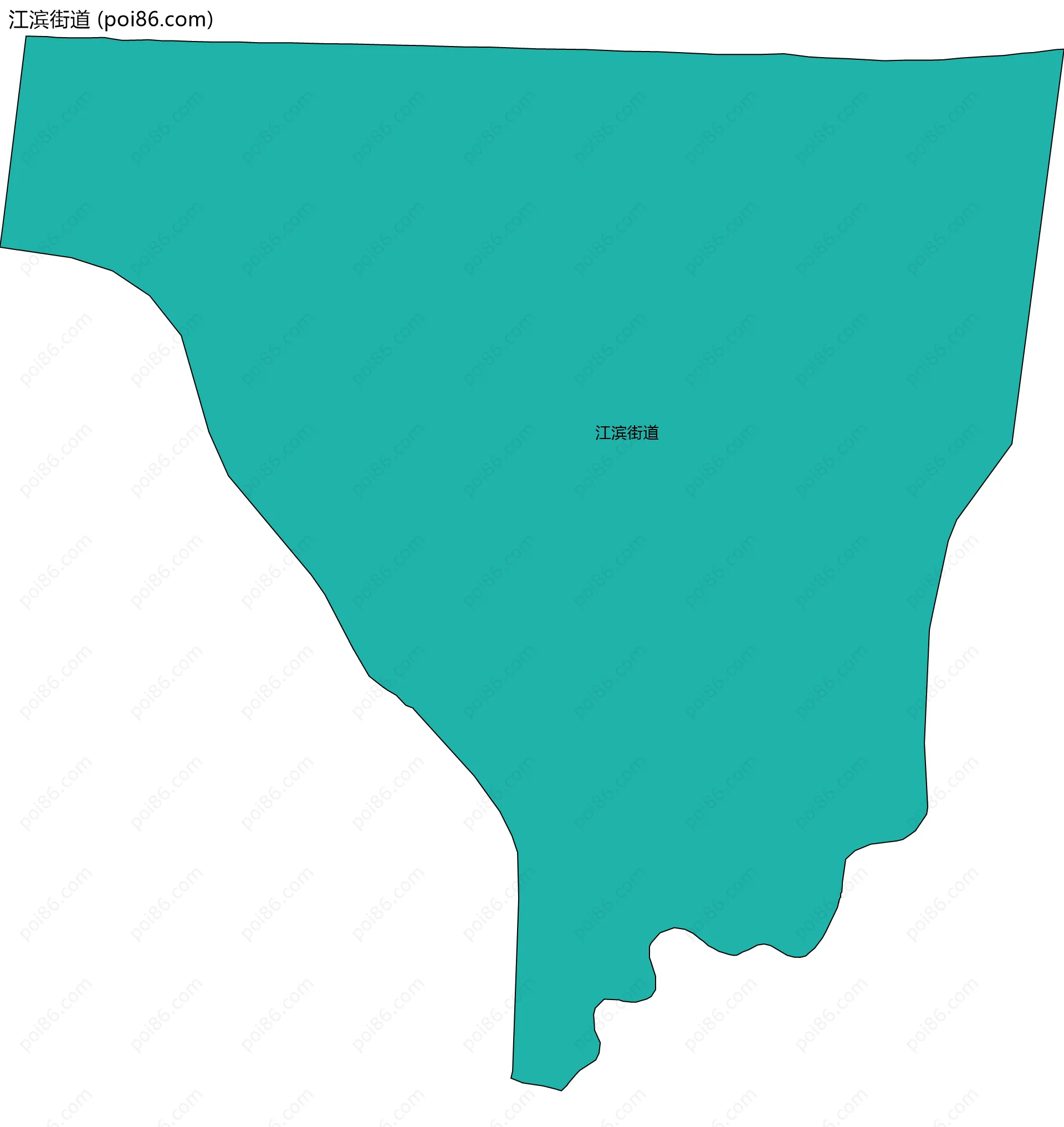 江滨街道边界地图