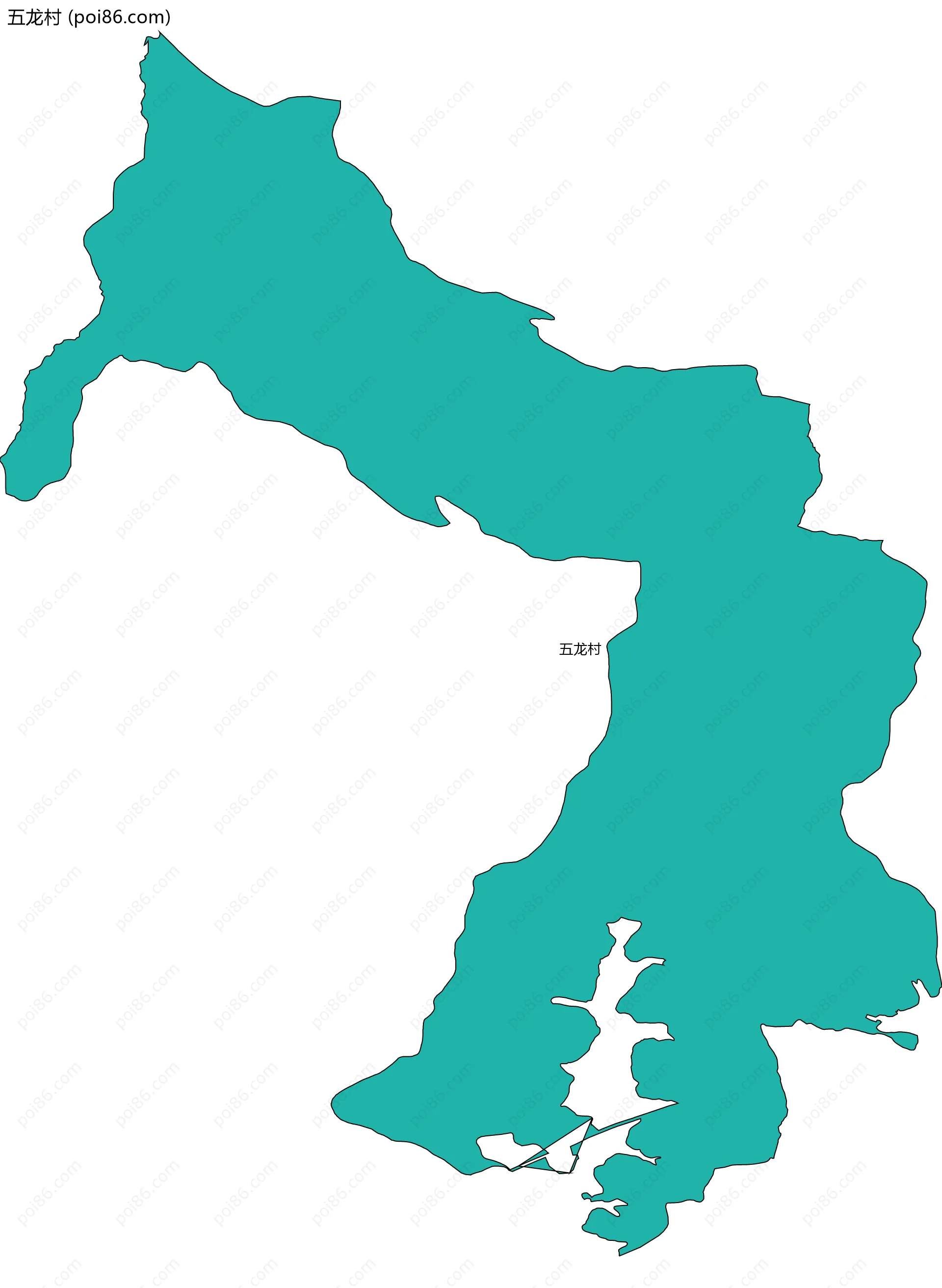 五龙村边界地图