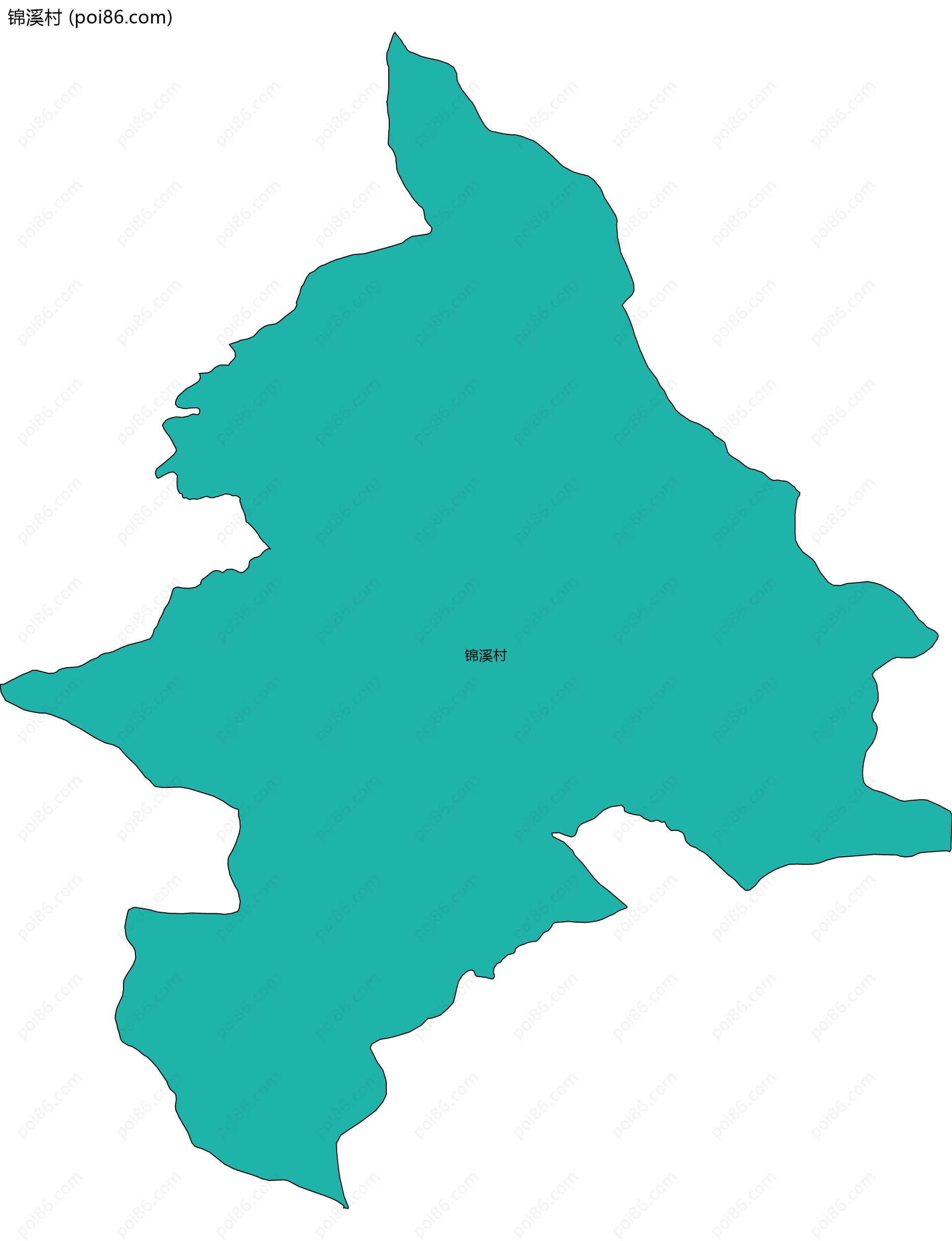 锦溪村边界地图