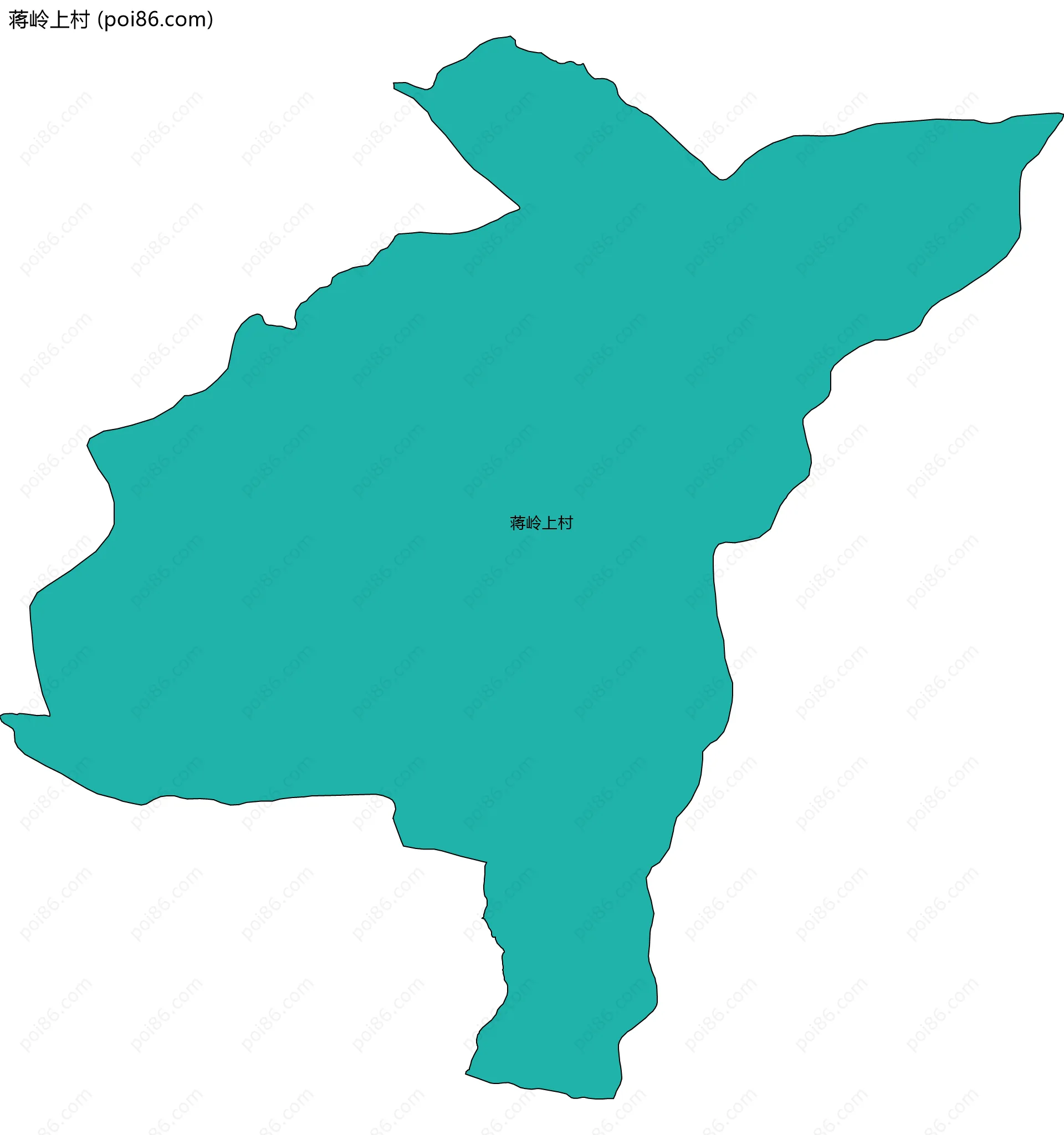 蒋岭上村边界地图