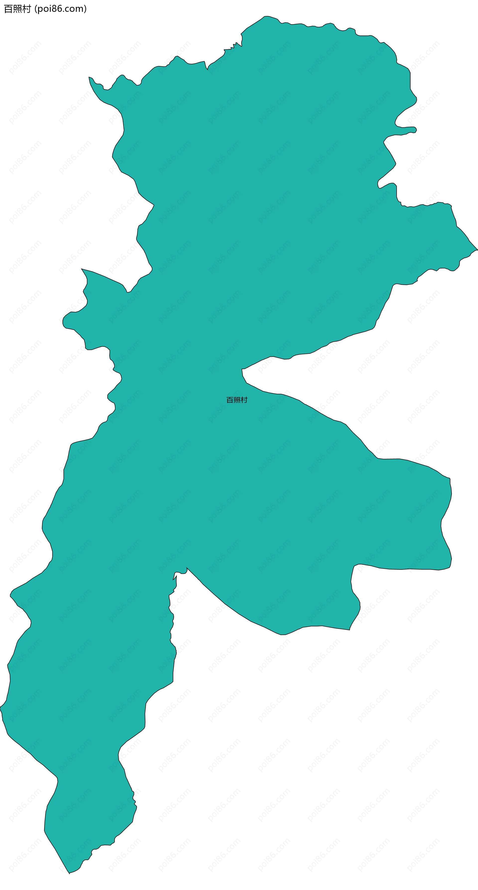 百照村边界地图