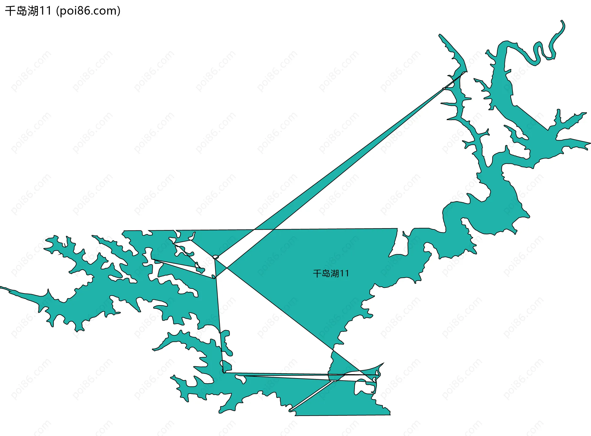 千岛湖11边界地图