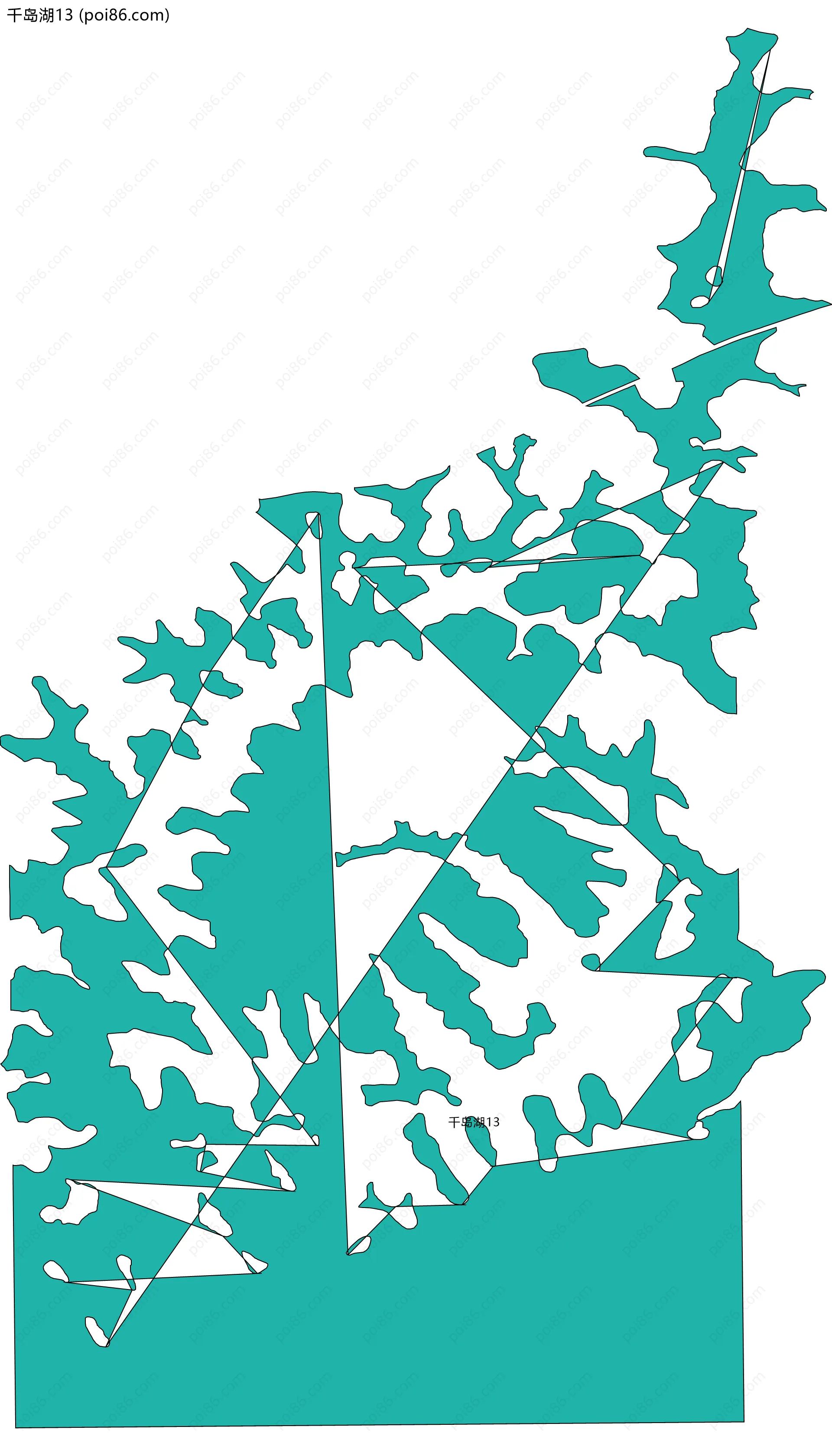 千岛湖13边界地图