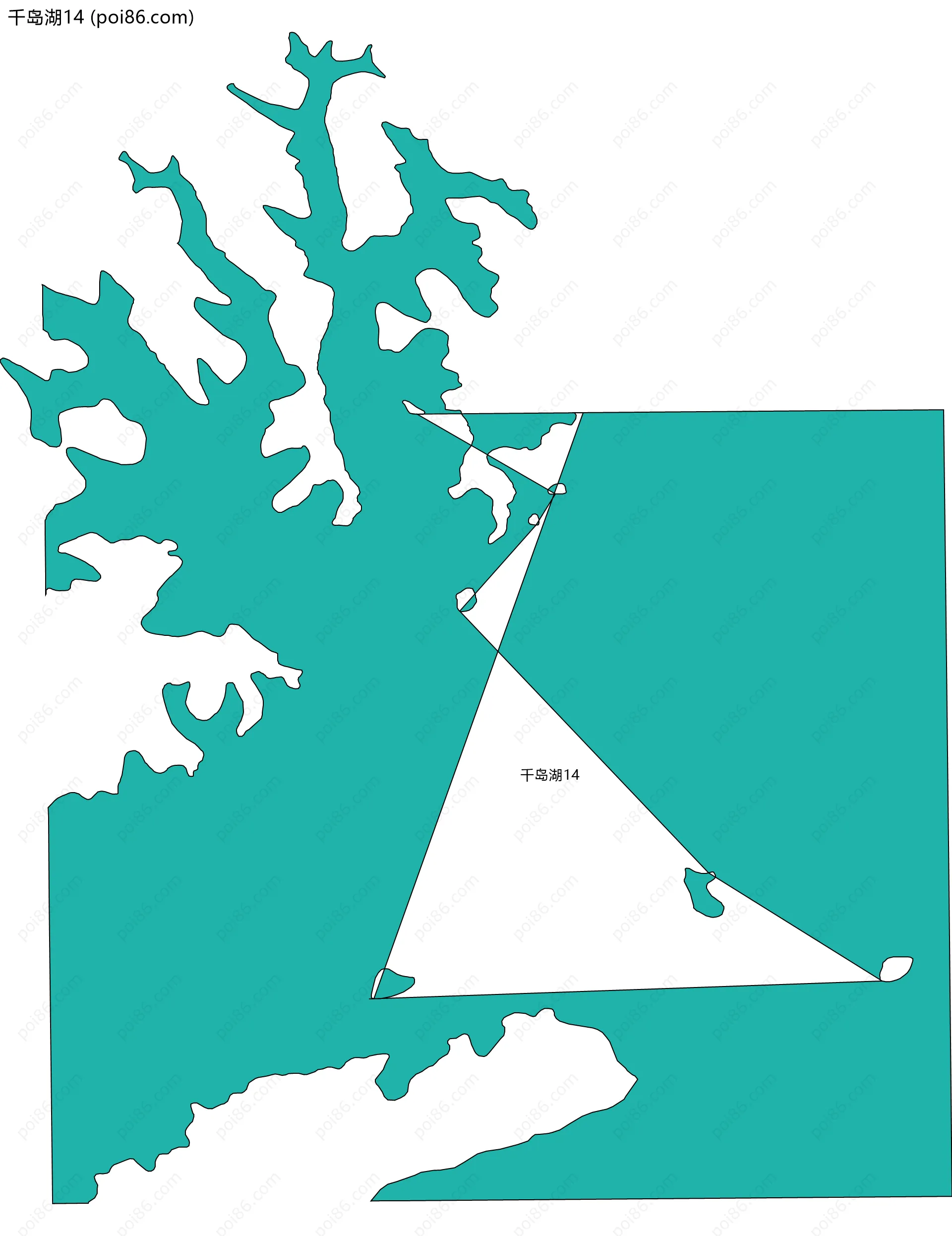 千岛湖14边界地图