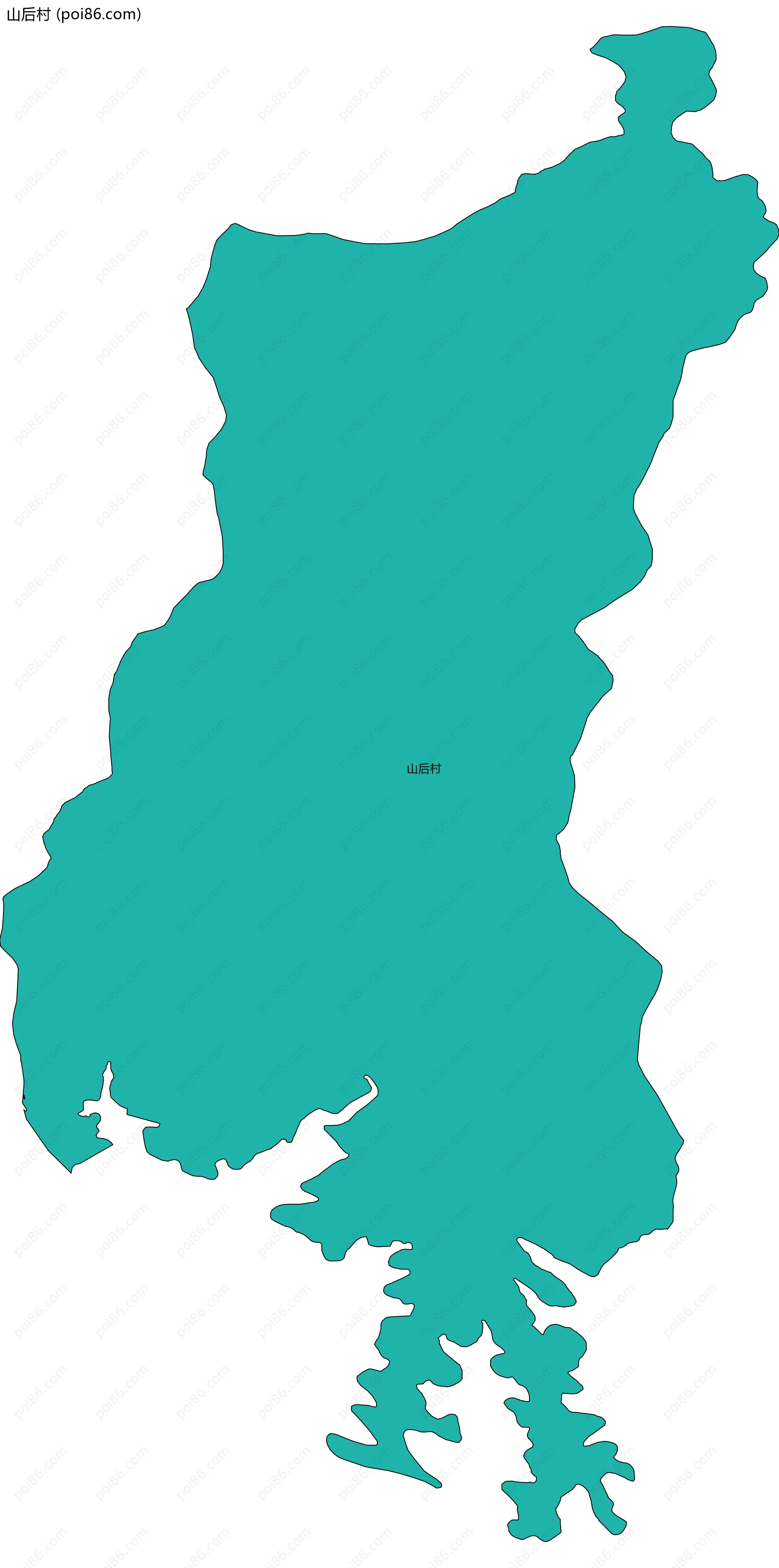 山后村边界地图