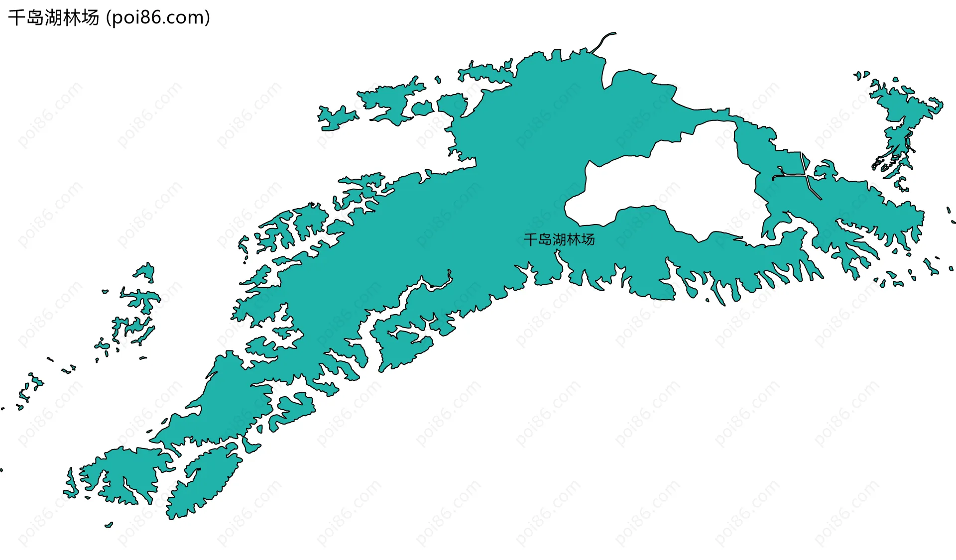 千岛湖林场边界地图(五级行政区划)