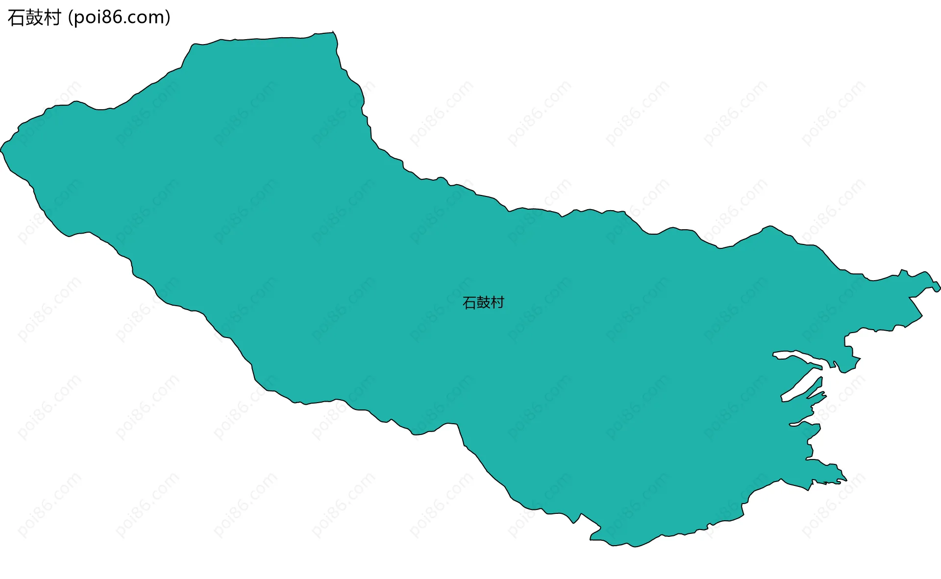 石鼓村边界地图
