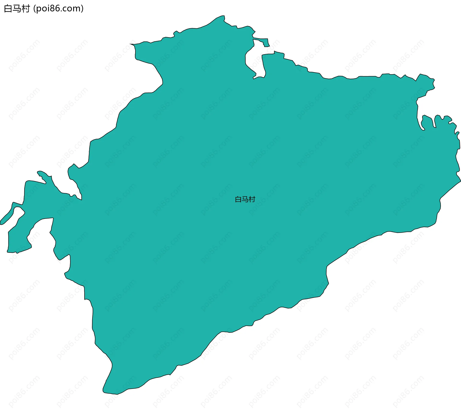 白马村边界地图