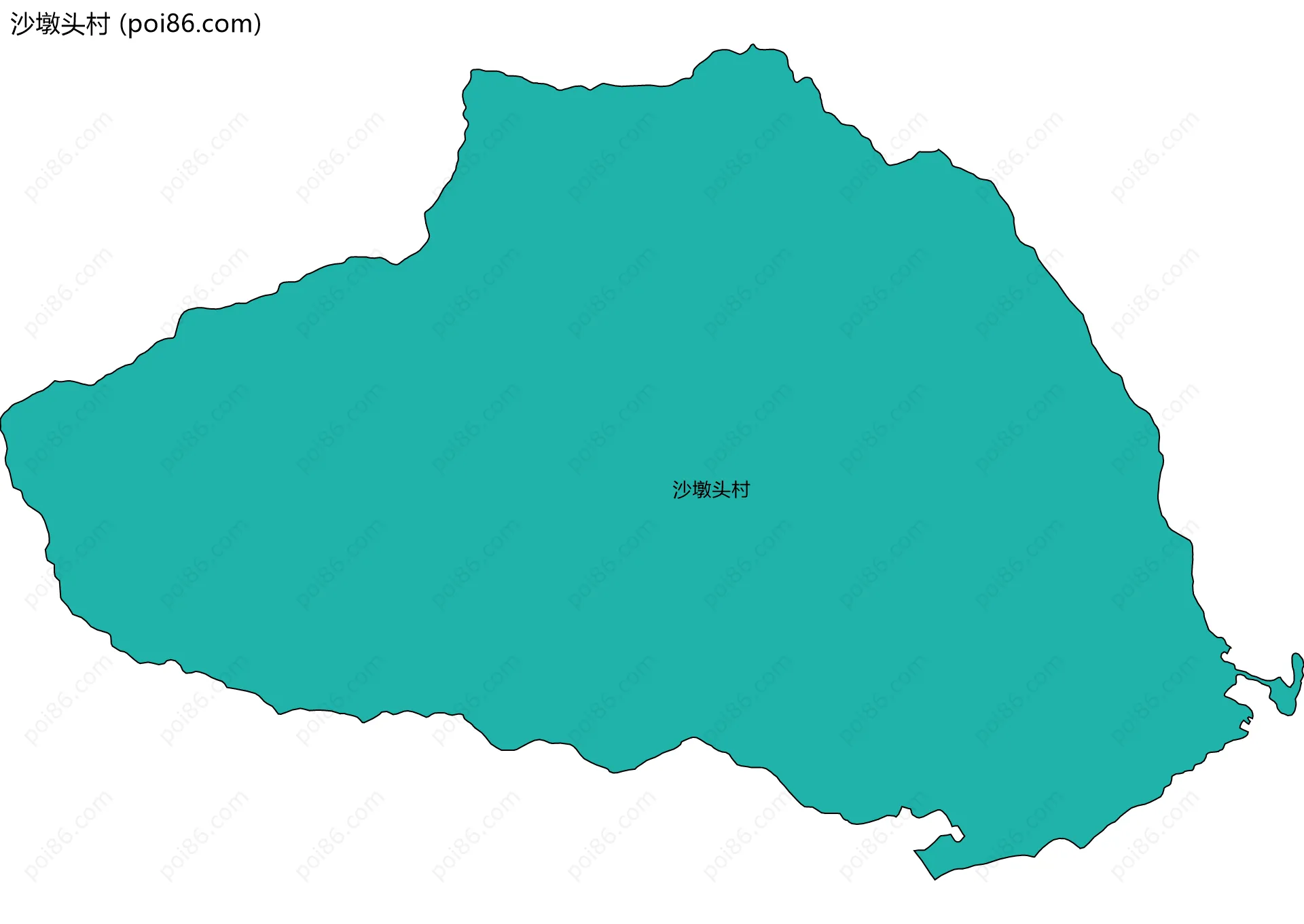 沙墩头村边界地图