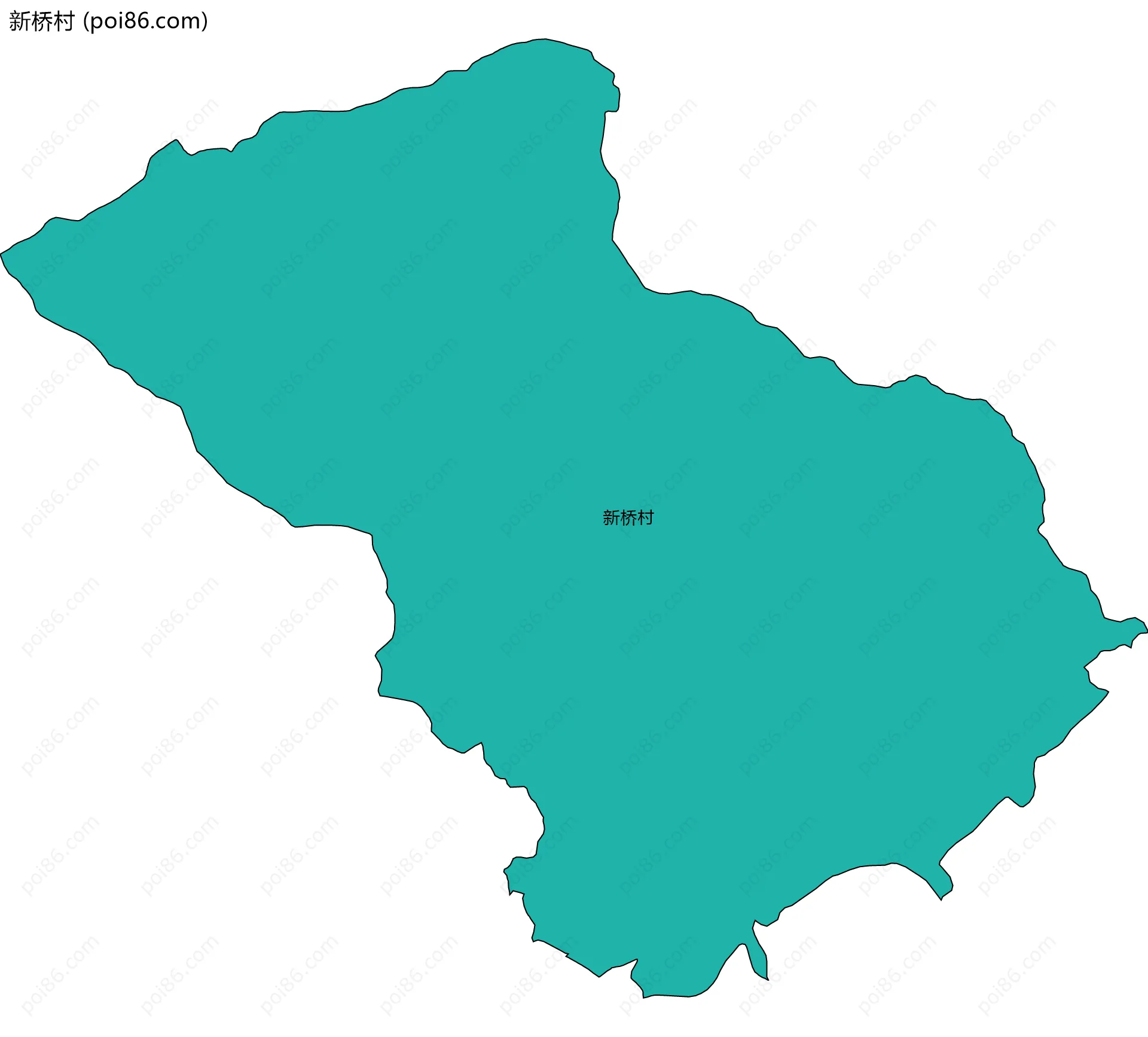 新桥村边界地图