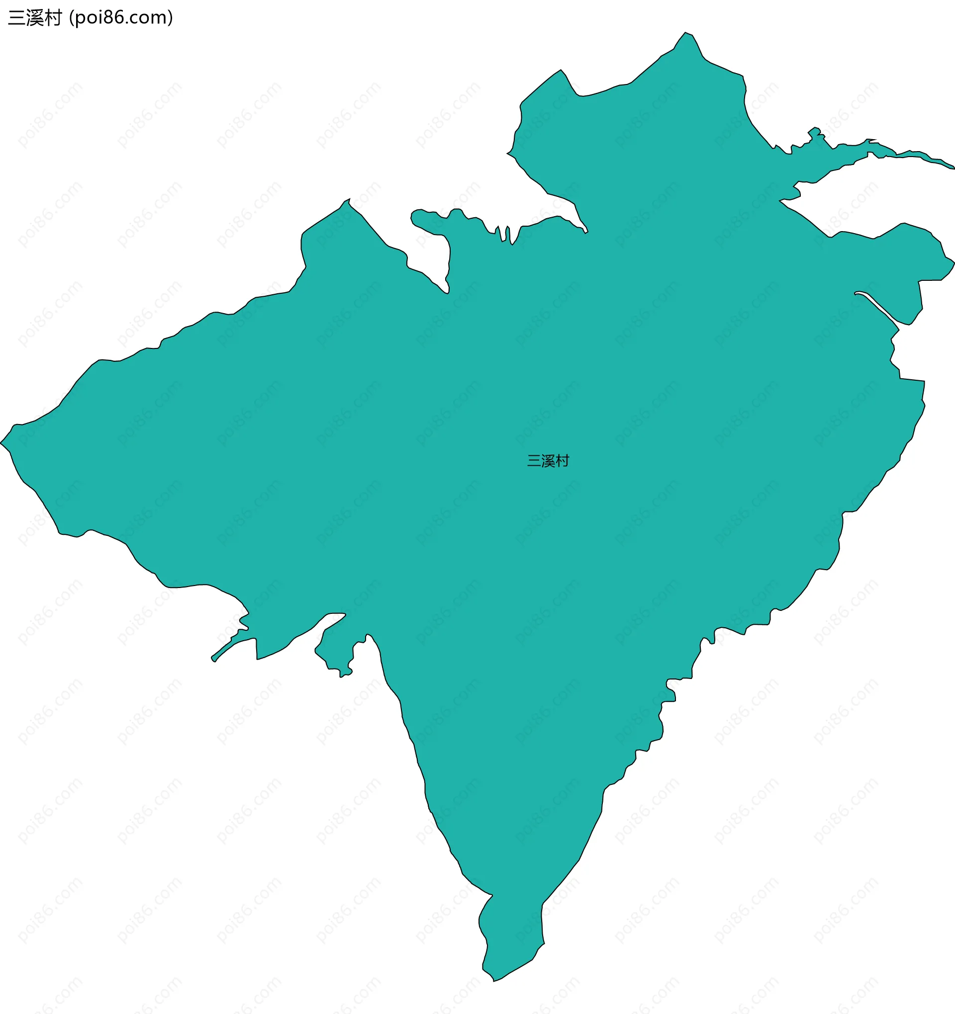 三溪村边界地图