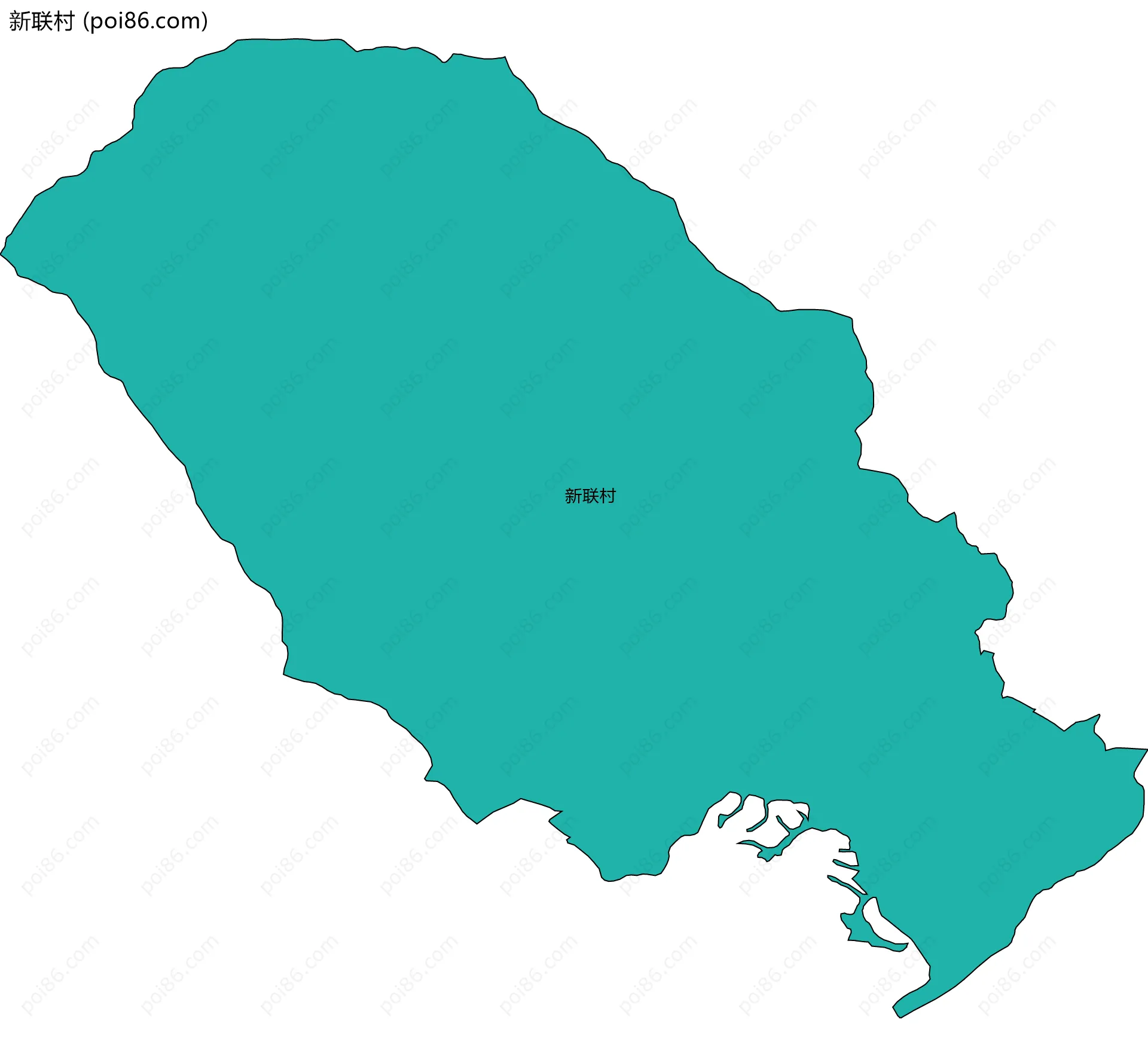 新联村边界地图