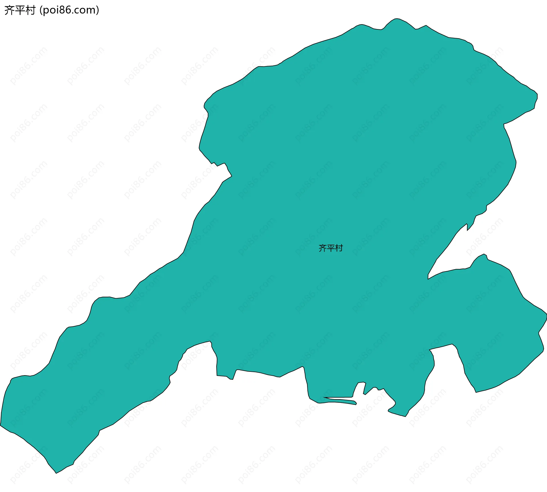 齐平村边界地图