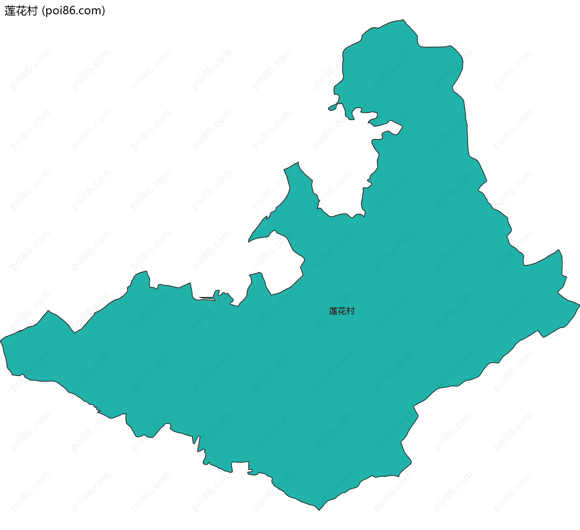莲花村边界地图