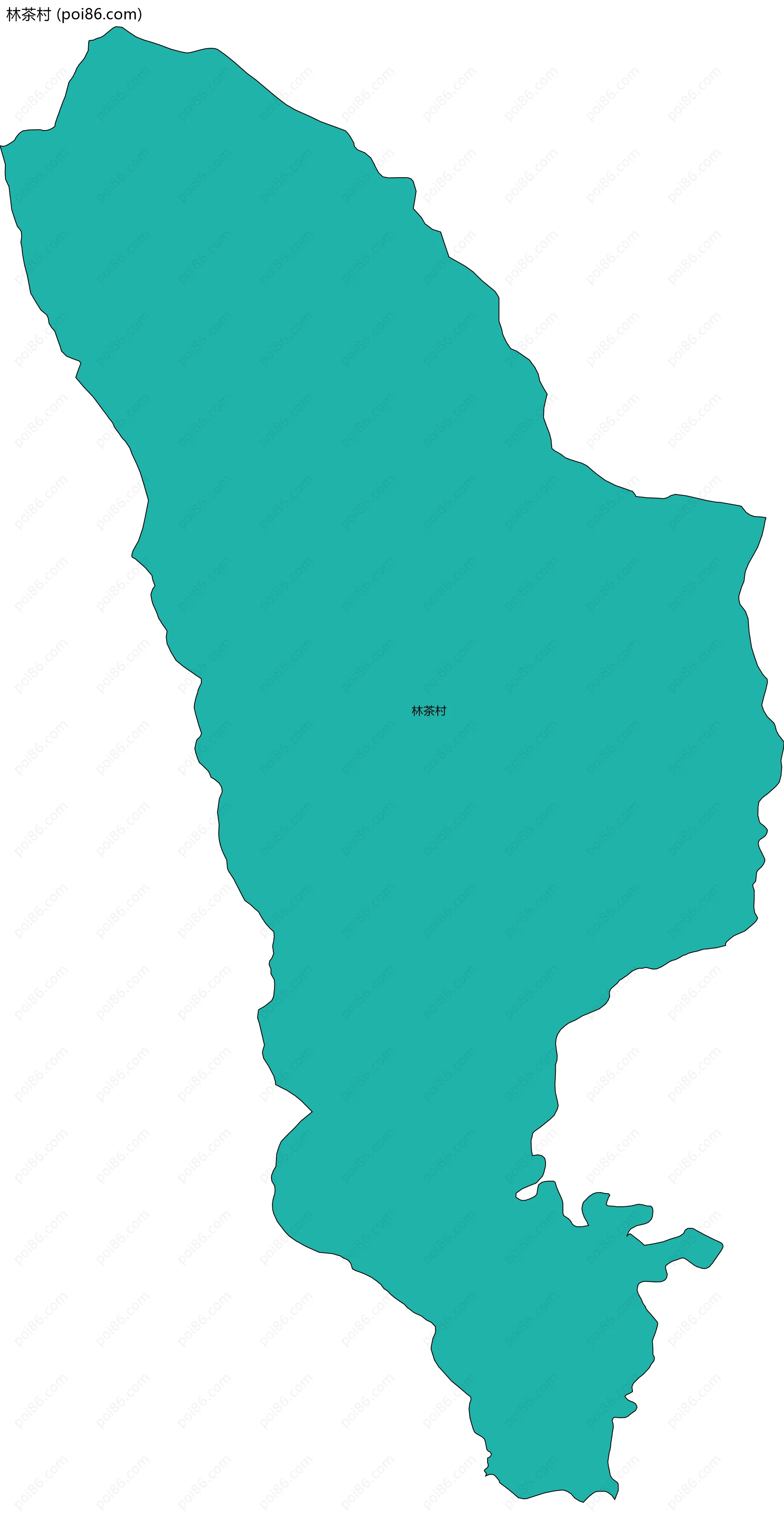 林茶村边界地图