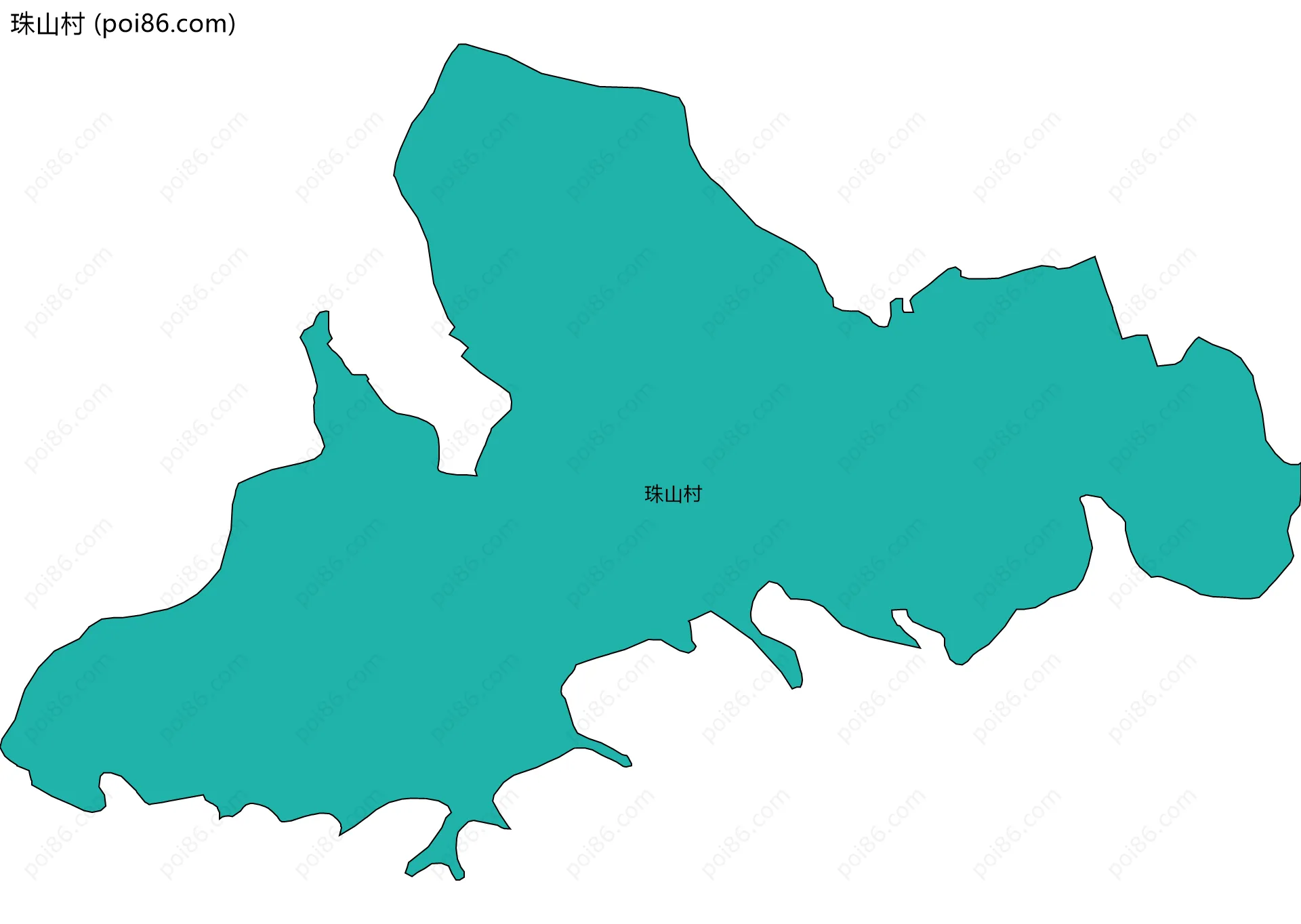 珠山村边界地图