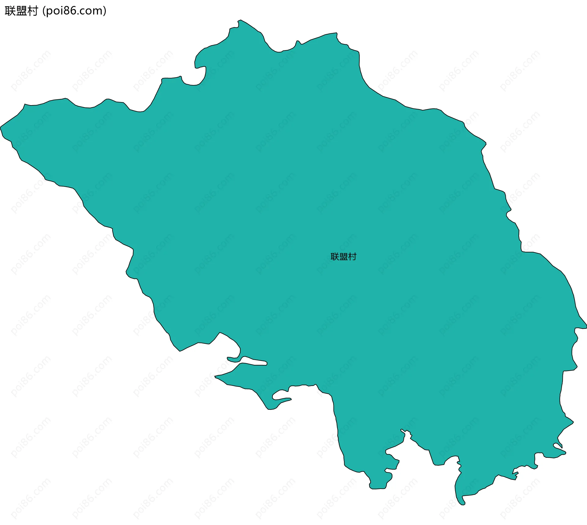联盟村边界地图
