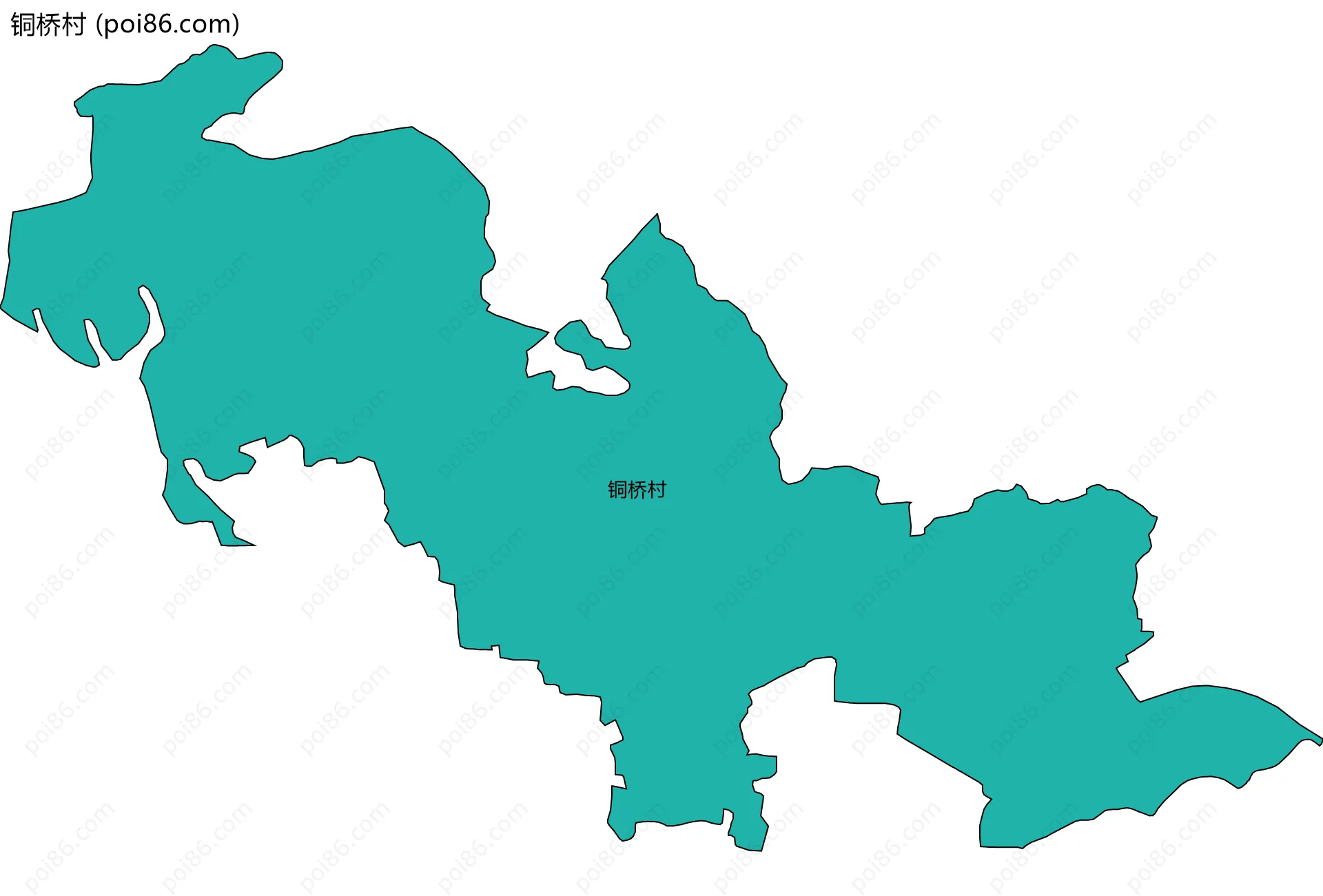 铜桥村边界地图