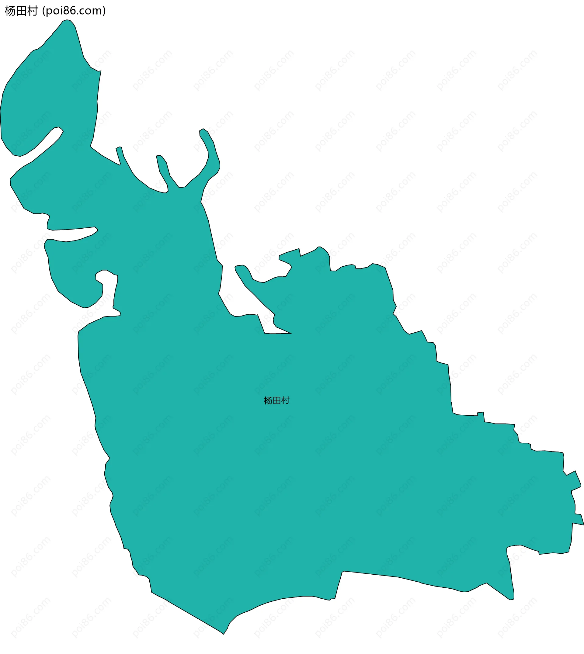 杨田村边界地图