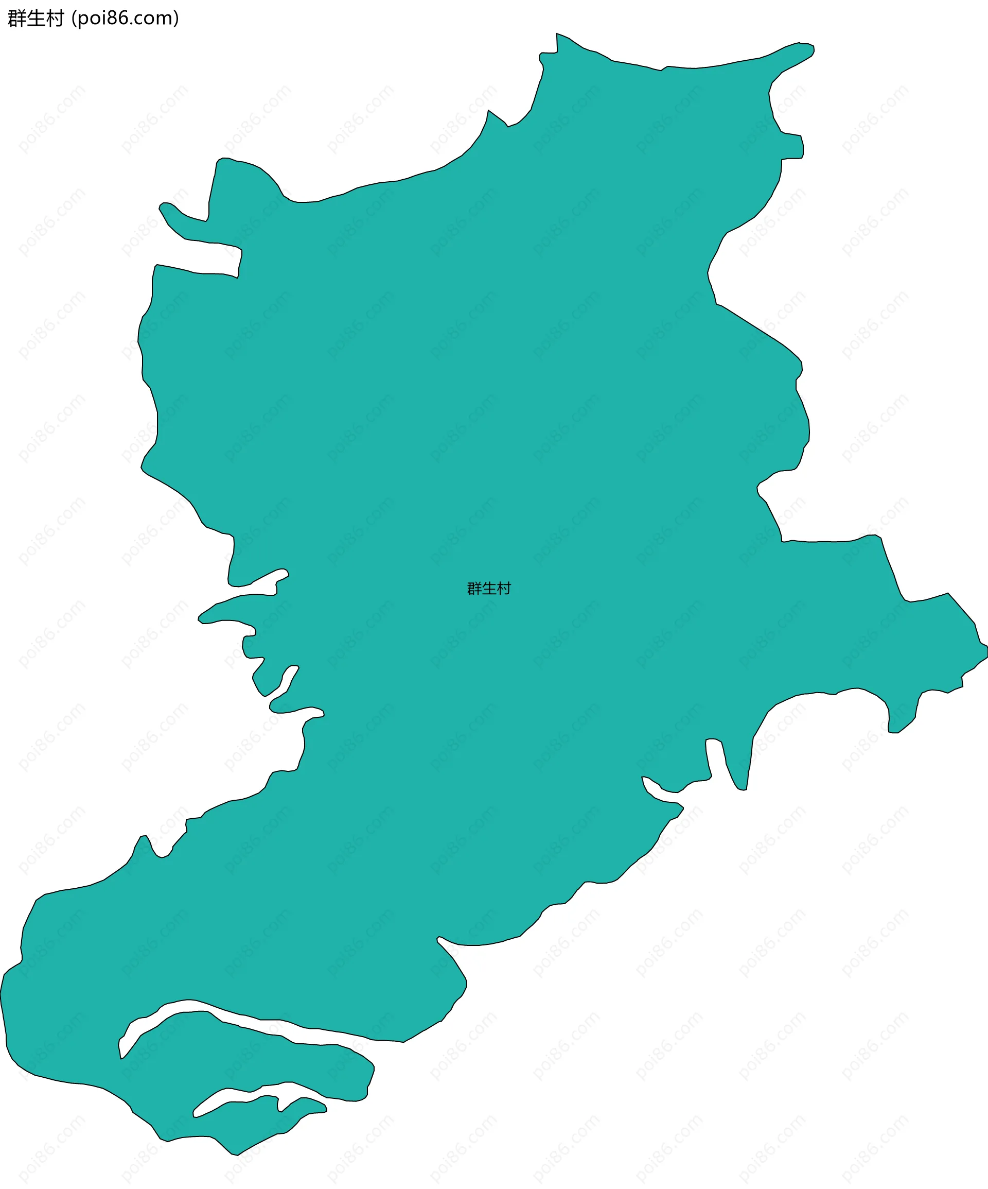 群生村边界地图