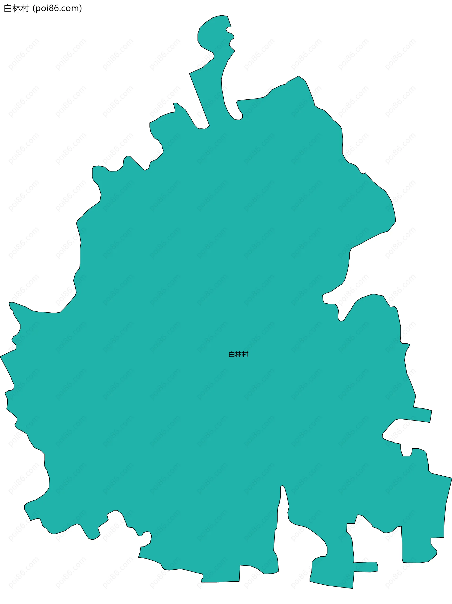 白林村边界地图