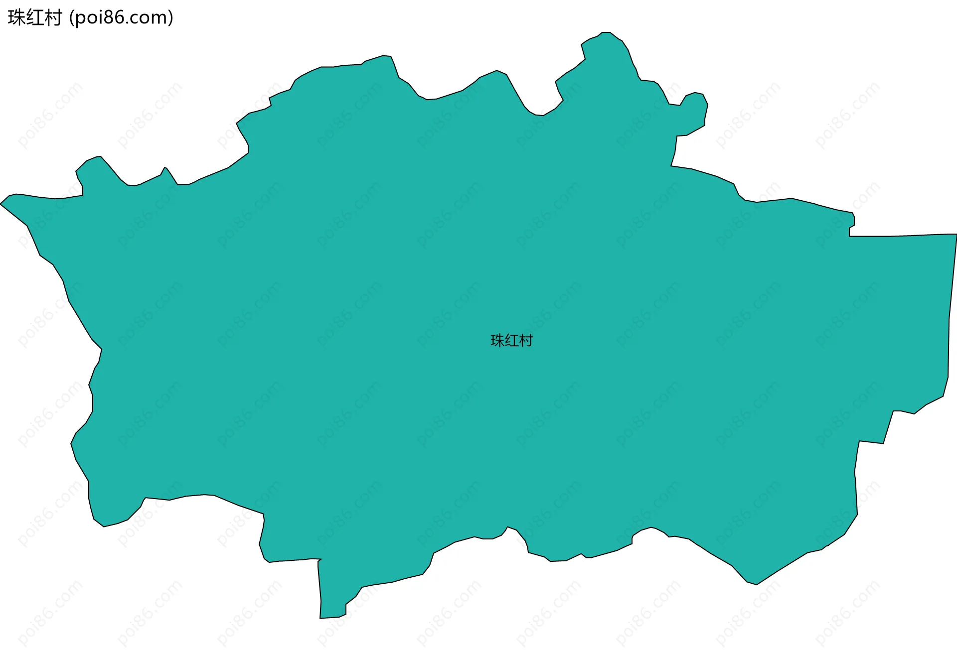 珠红村边界地图