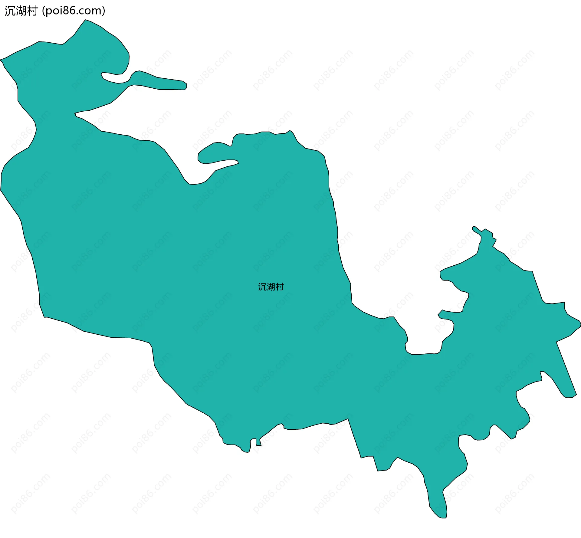 沉湖村边界地图