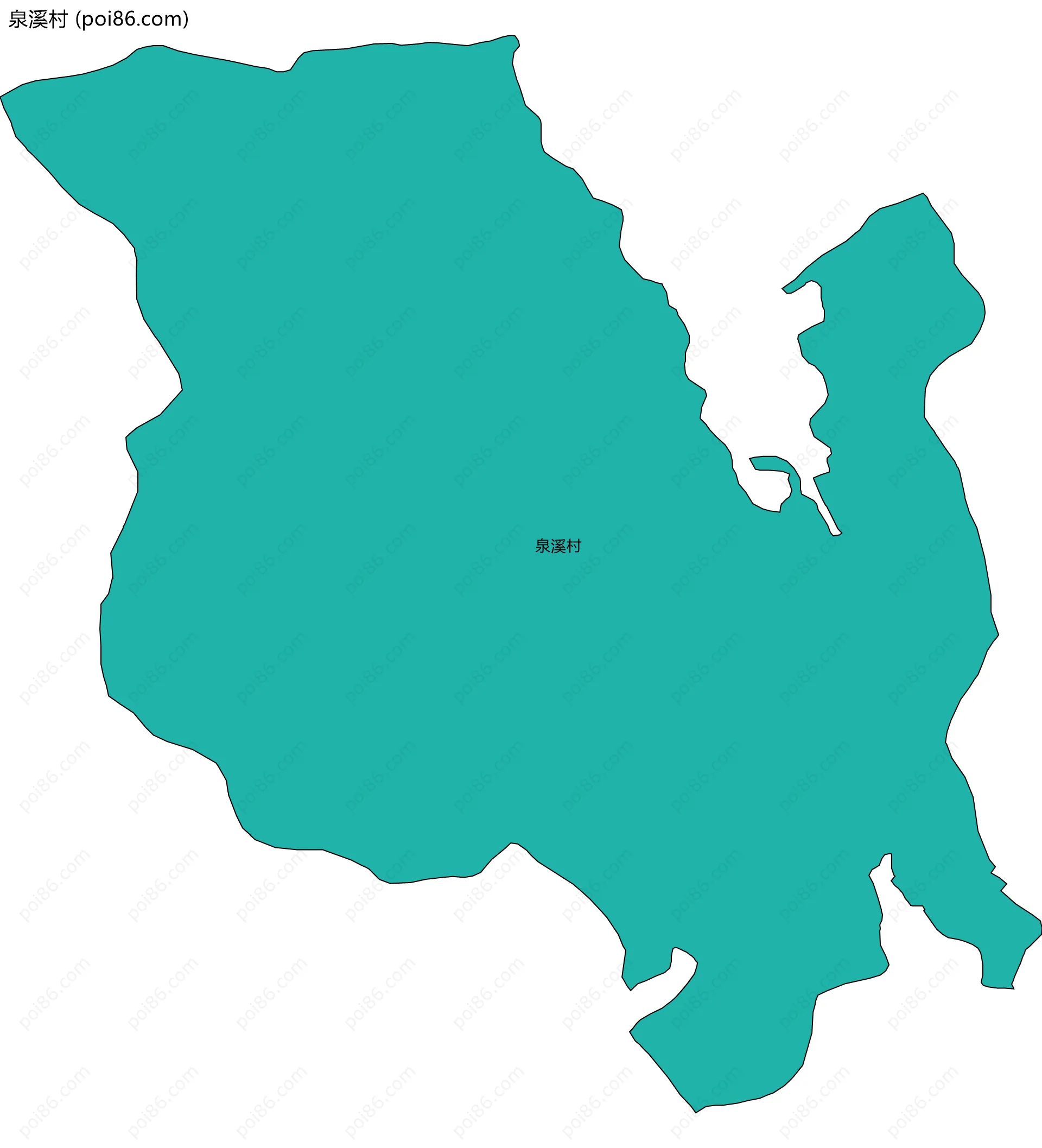 泉溪村边界地图